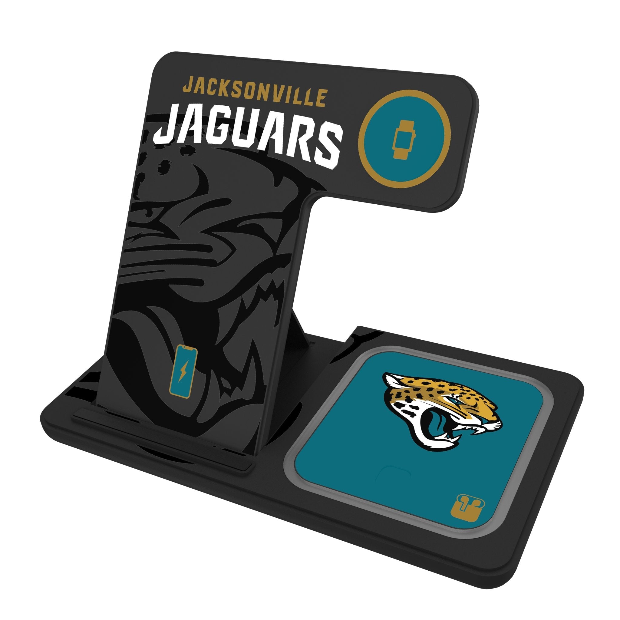 Jacksonville Jaguars Monocolor Tilt 3 in 1 Charging Station 1
