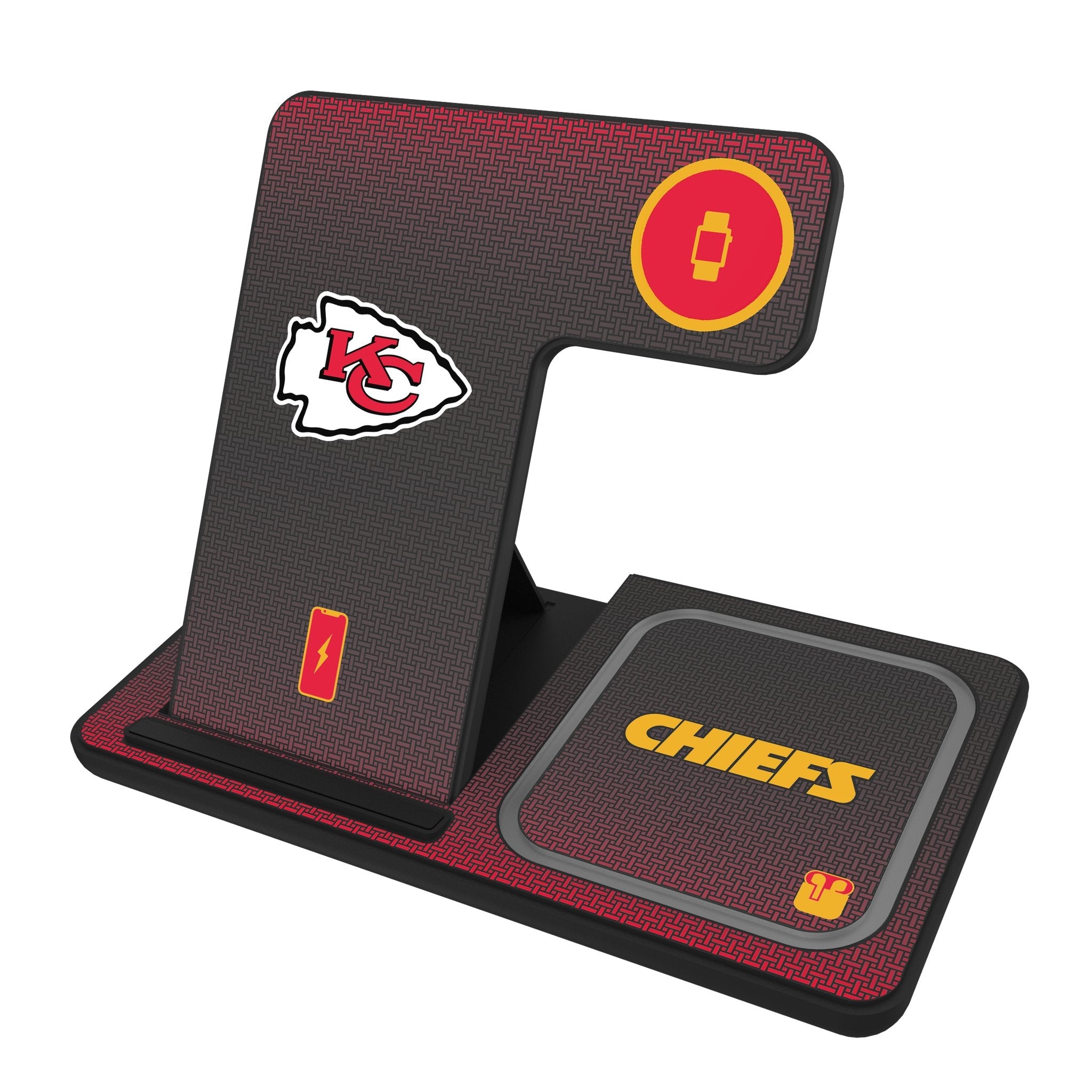 Kansas City Chiefs Linen 3 in 1 Charging Station 1