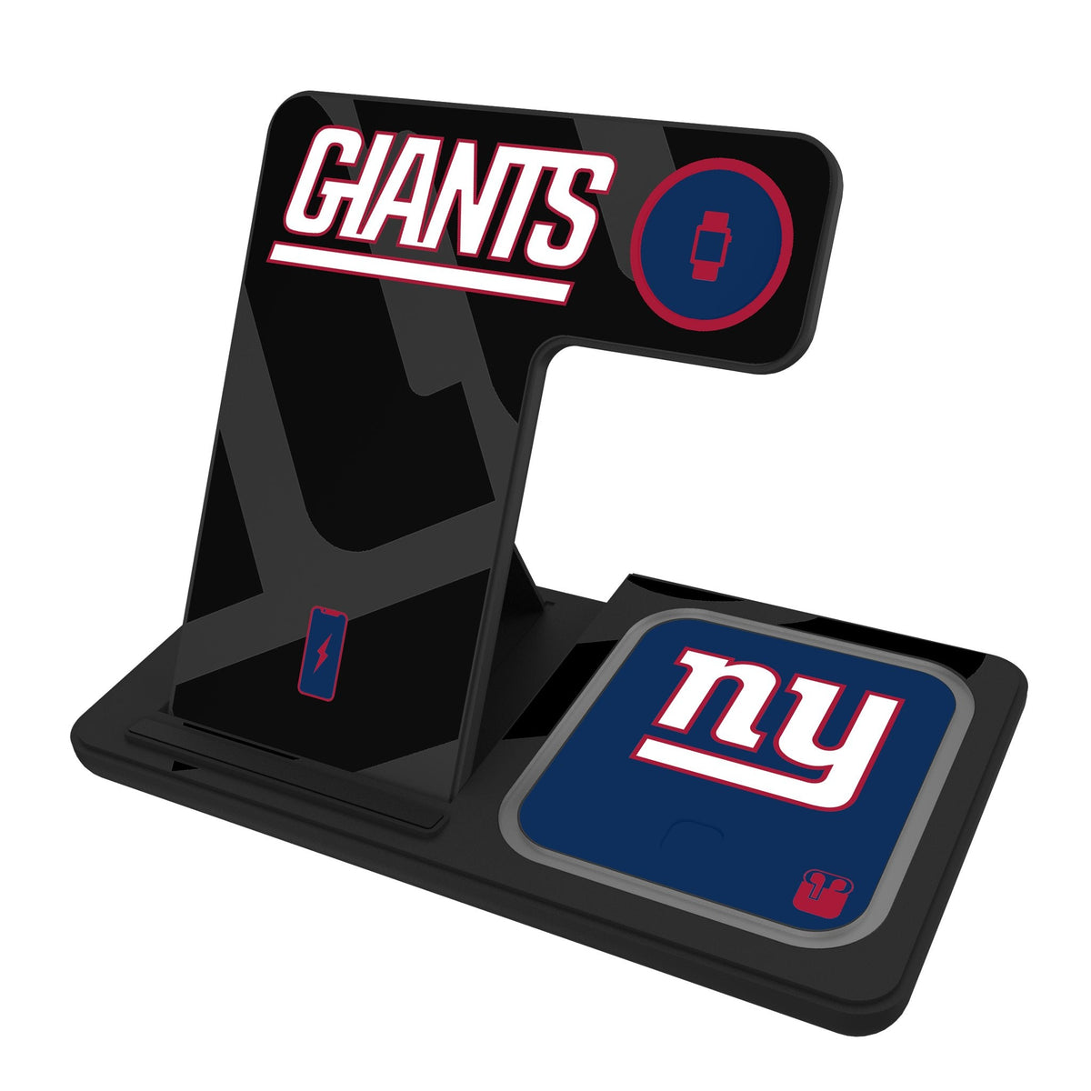 New York Giants Monocolor Tilt 3 in 1 Charging Station 1
