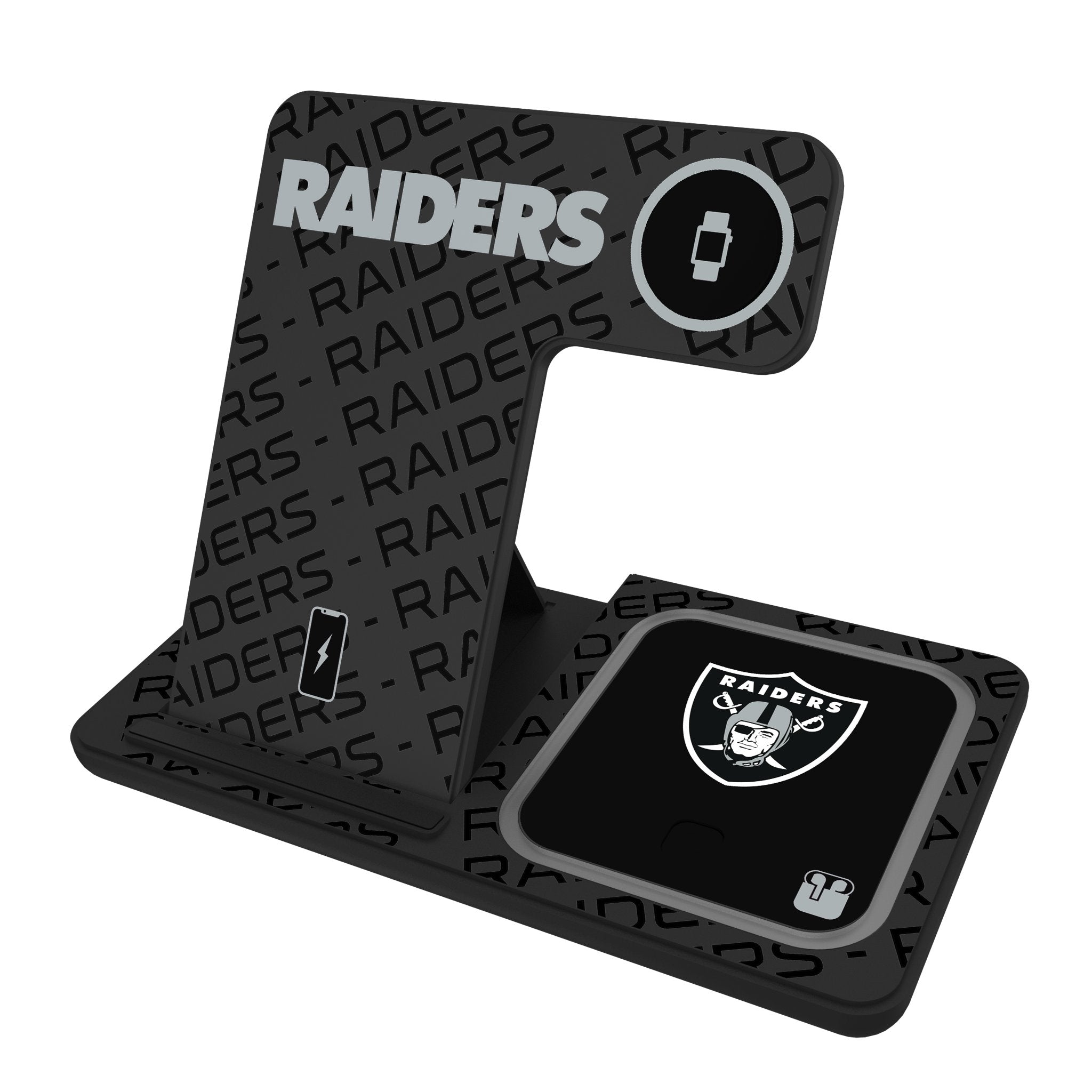 Las Vegas Raiders Monocolor Tilt 3 in 1 Charging Station 1