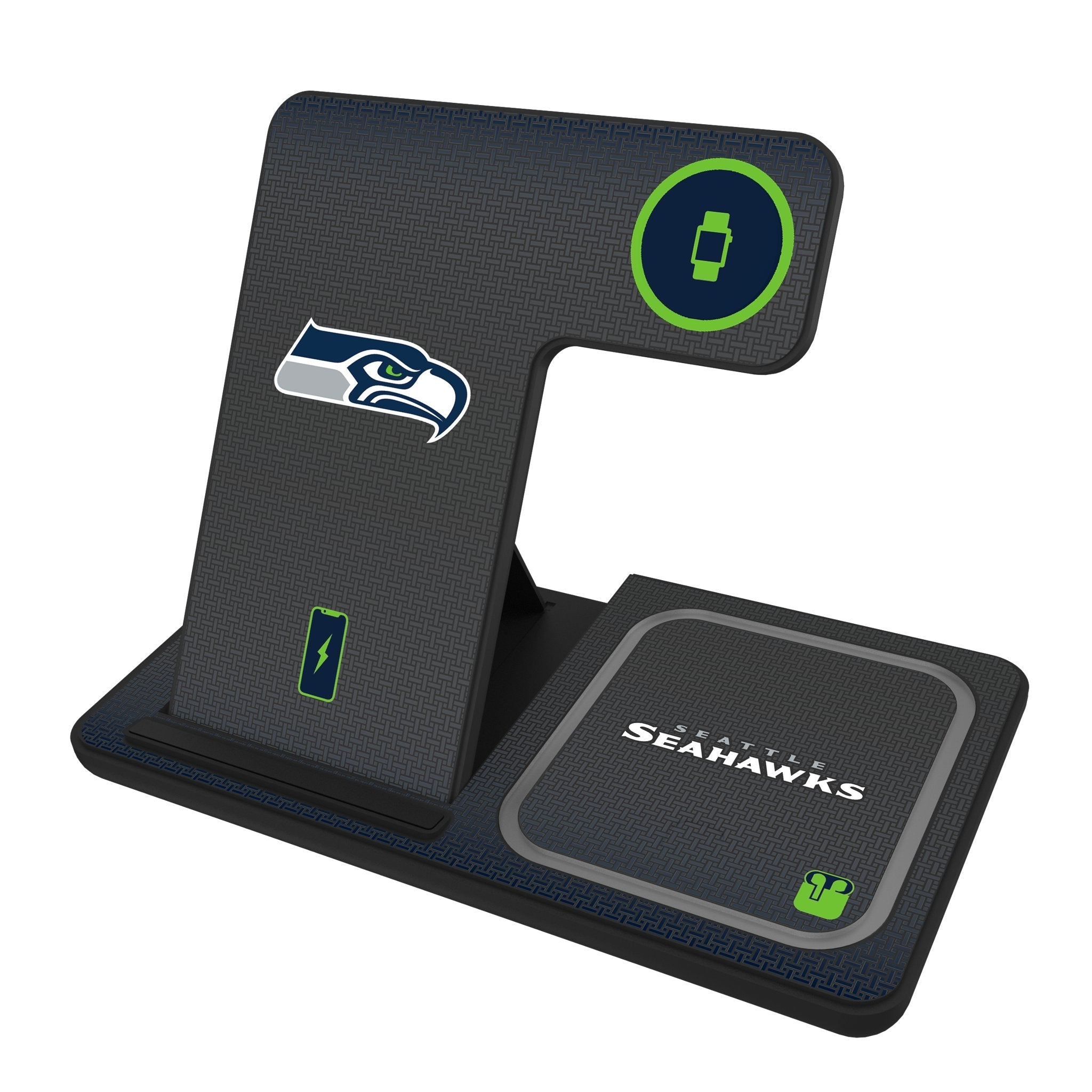 Seattle Seahawks Linen 3 in 1 Charging Station 1