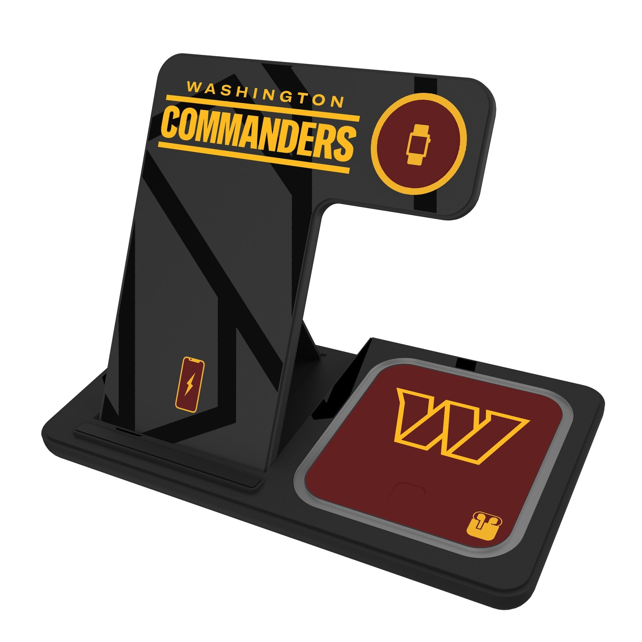 Washington Commanders Monocolor Tilt 3 in 1 Charging Station 1