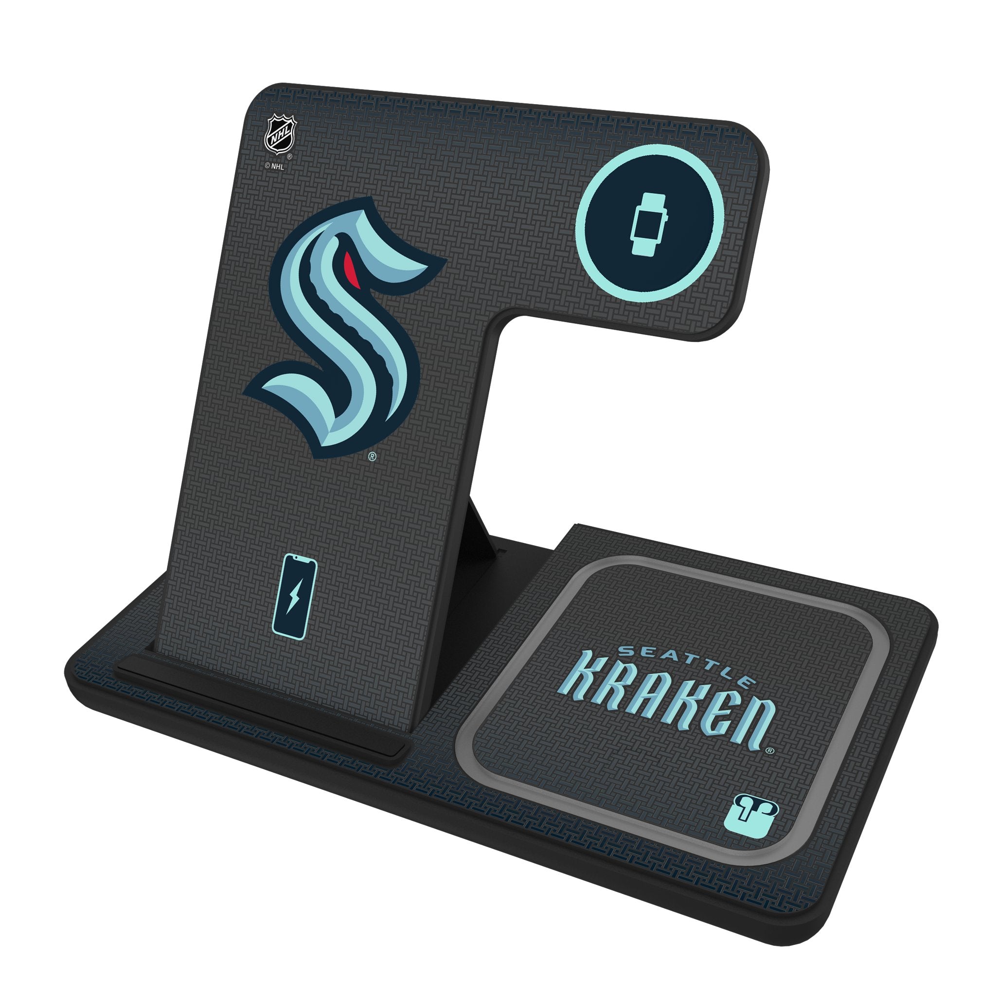 Seattle Kraken Linen 3 in 1 Charging Station