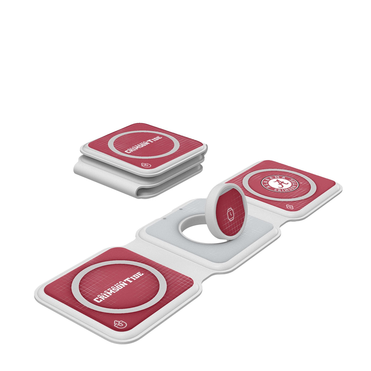 University of Alabama Crimson Tide Hatch Foldable 3 in 1 Charger 1