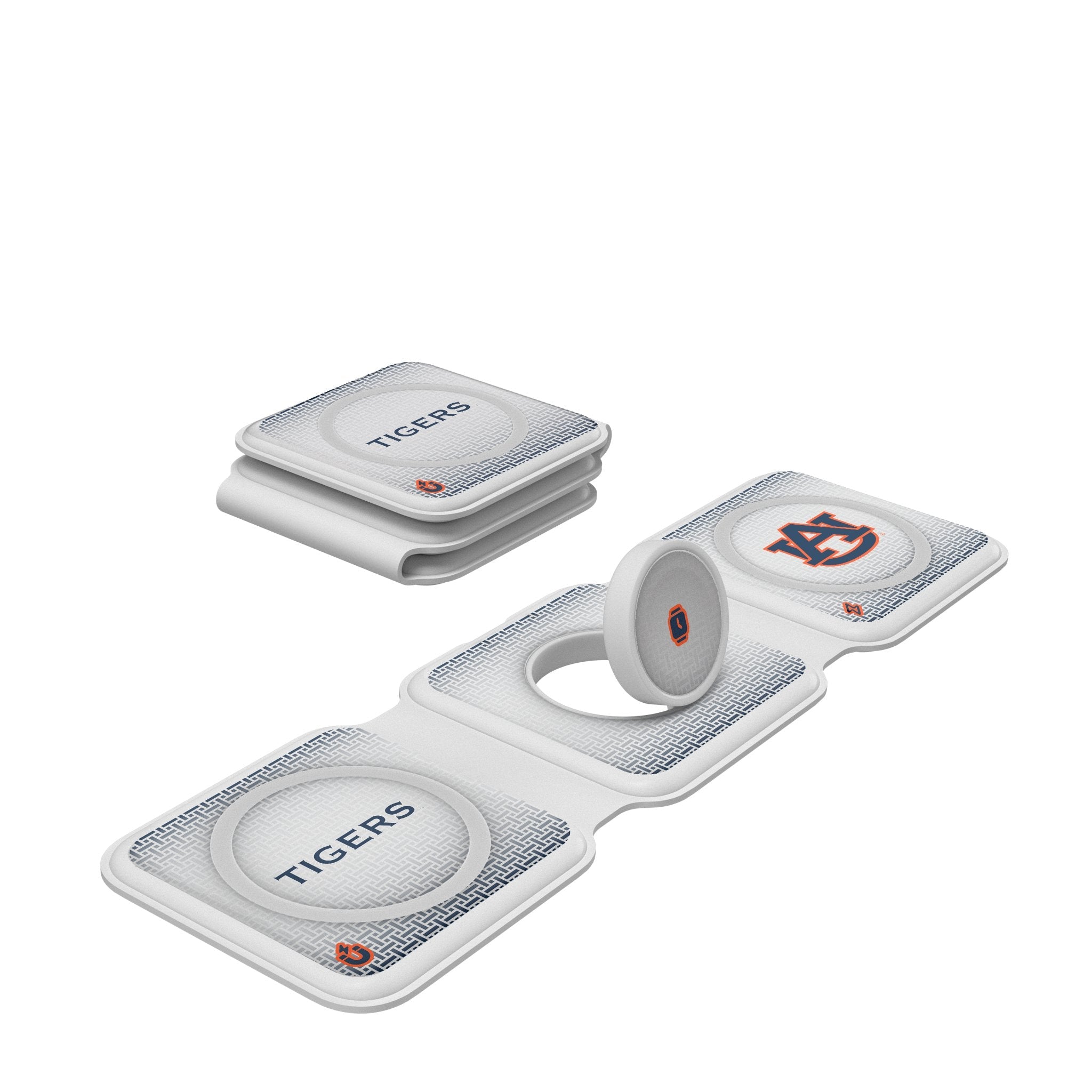 University of Auburn Tigers Linen Foldable 3 in 1 Charger 1