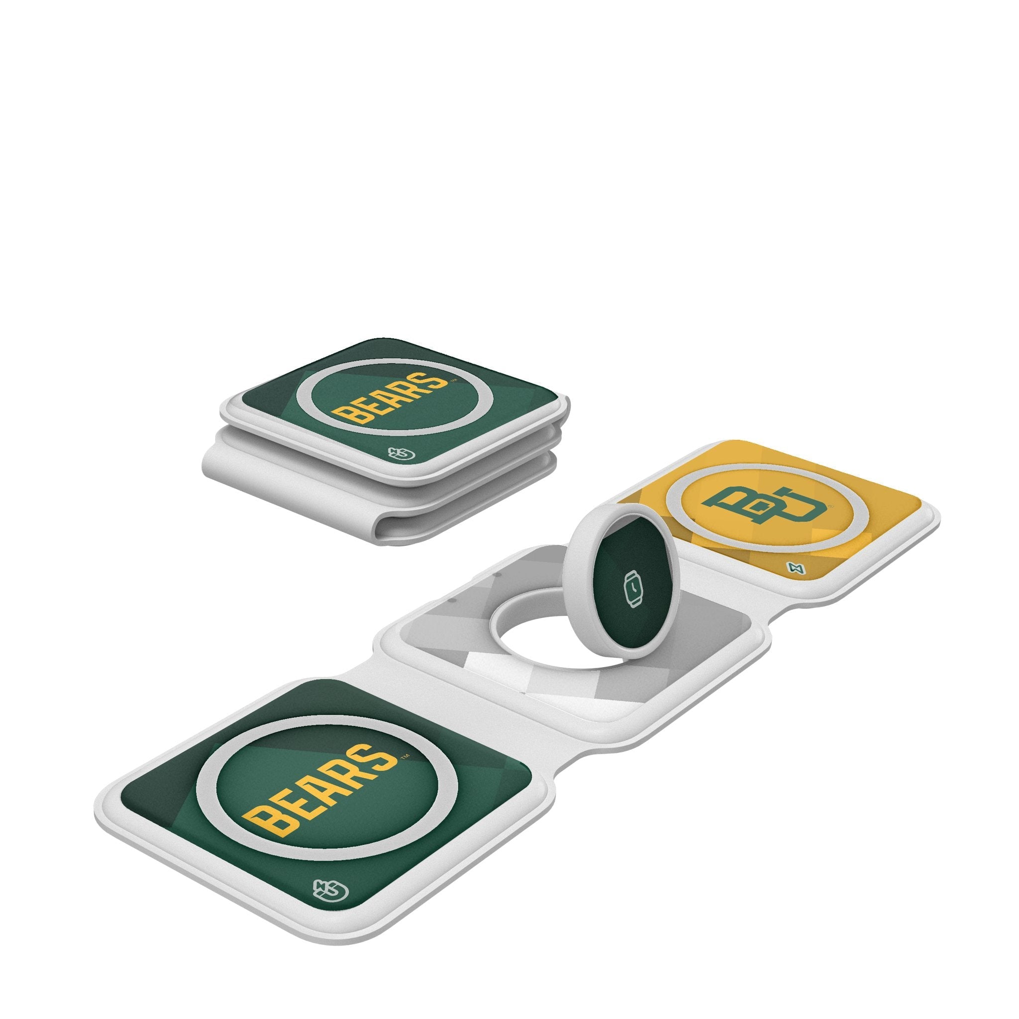 Baylor University Bears Color Block Foldable 3 in 1 Charger 1