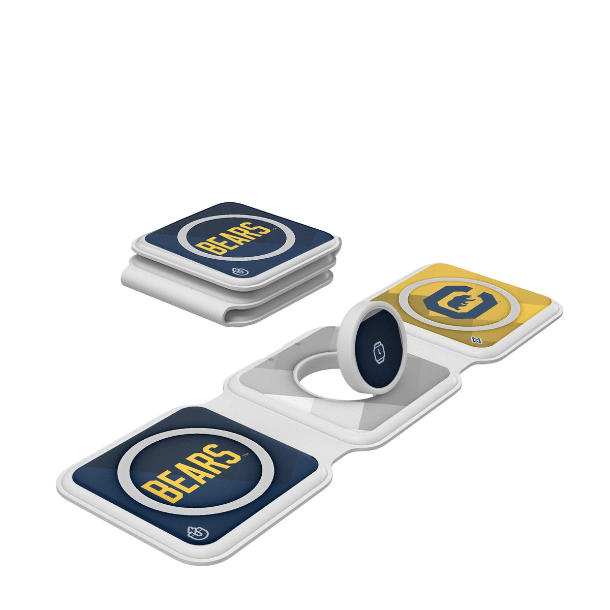 University of California Berkeley Golden Bears Color Block Foldable 3 in 1 Charger 1