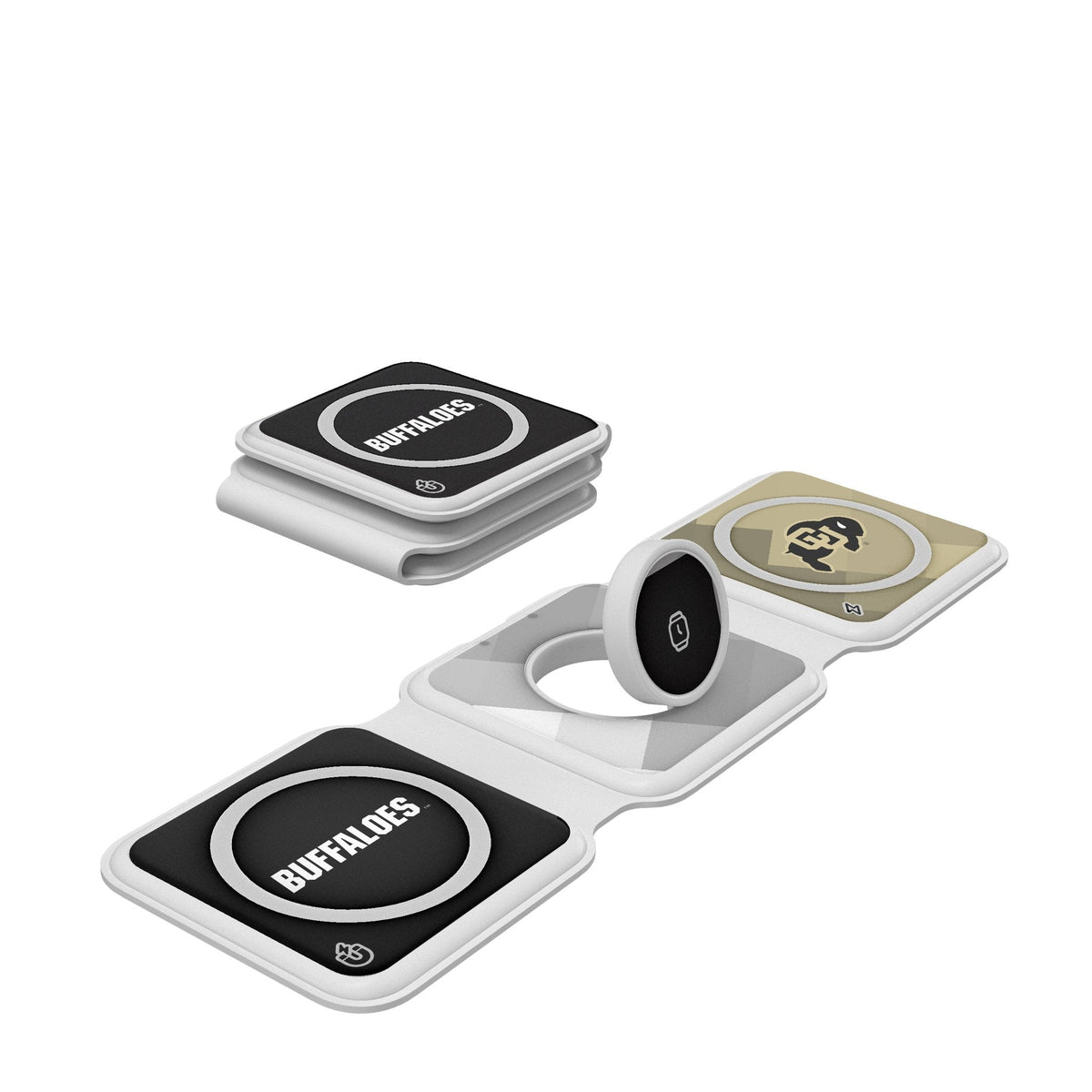 University of Colorado Buffaloes Color Block Foldable 3 in 1 Charger 1