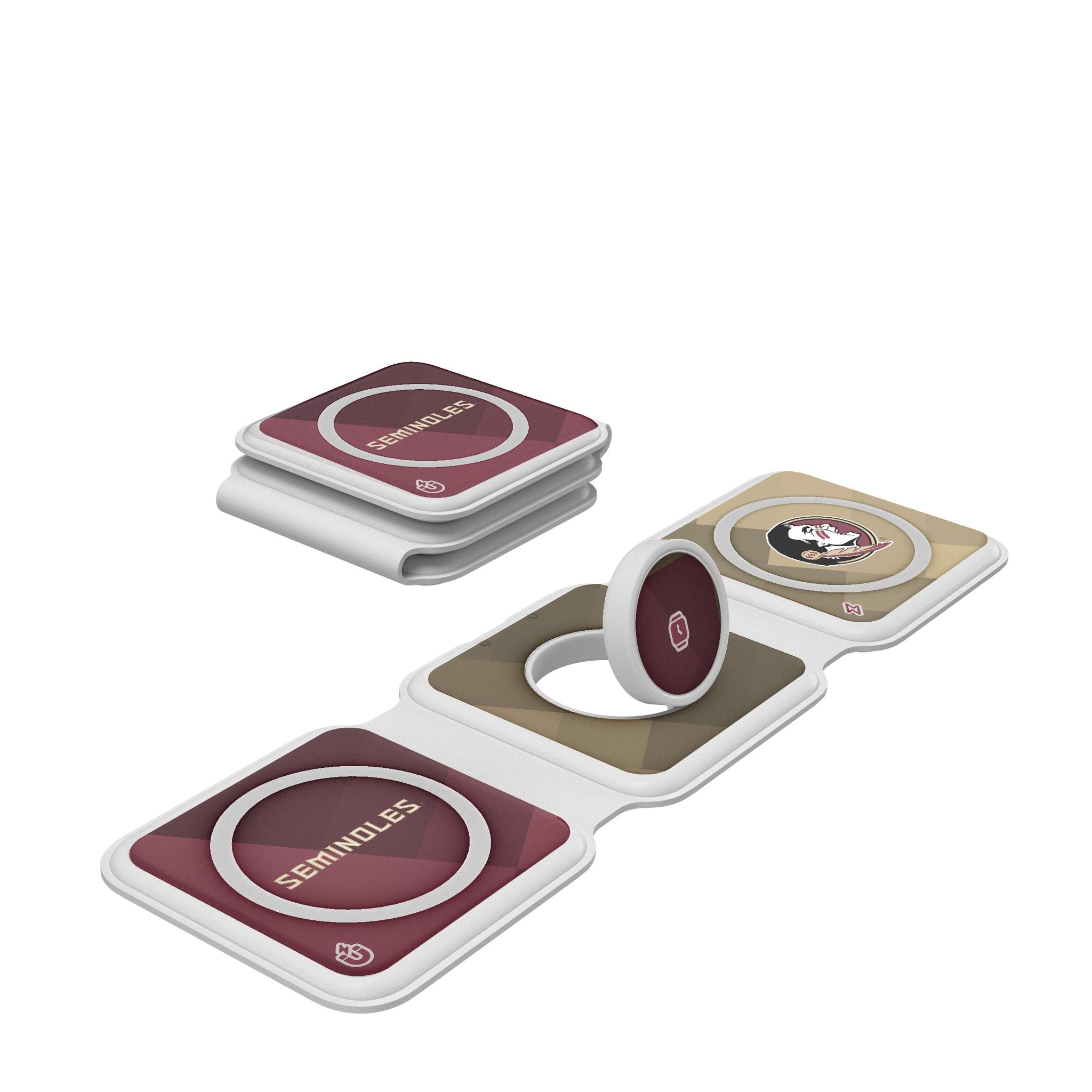 Florida State University Seminoles Color Block Foldable 3 in 1 Charger 1