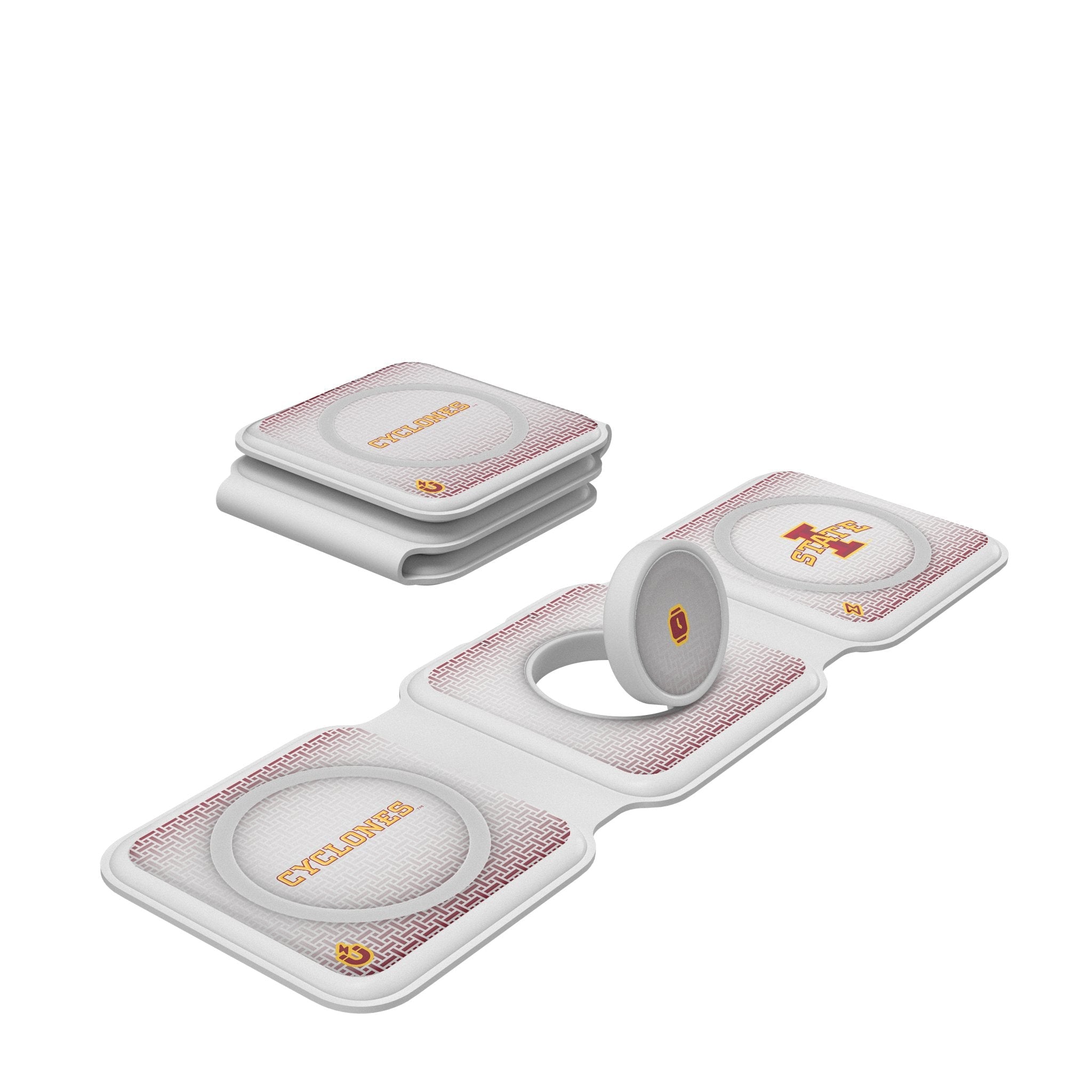 Iowa State University Cyclones Linen Foldable 3 in 1 Charger