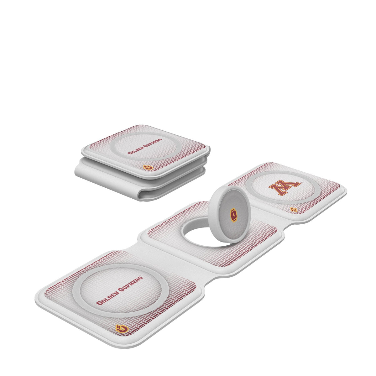 University of Minnesota Golden Gophers Linen Foldable 3 in 1 Charger 1