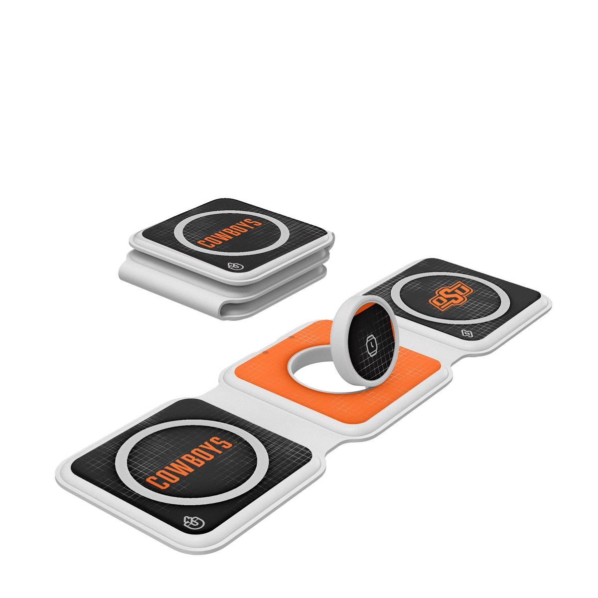 Oklahoma State University Cowboys Hatch Foldable 3 in 1 Charger 1