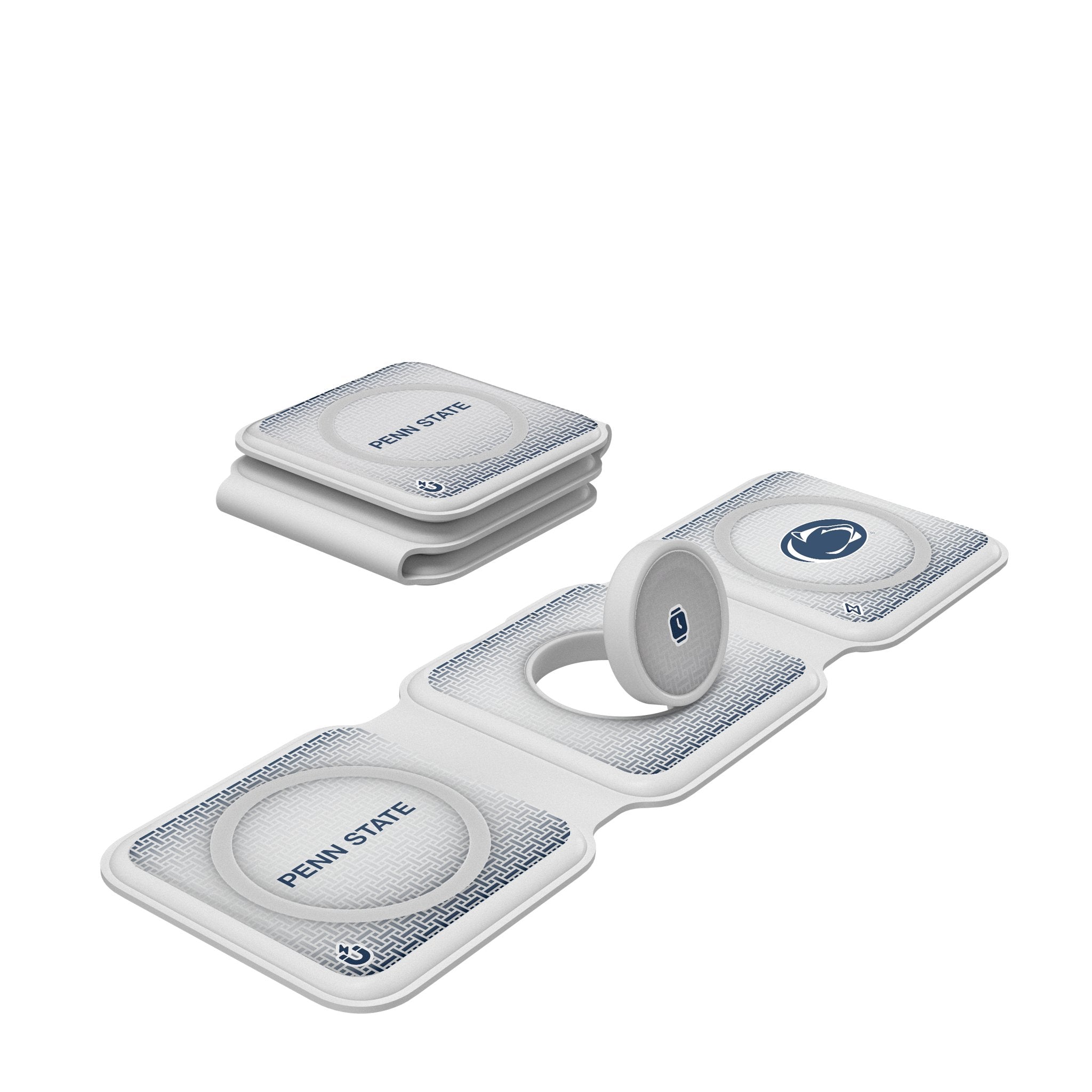 Pennsylvania State University Nittany Lions Linen Foldable 3 in 1 Charger 1