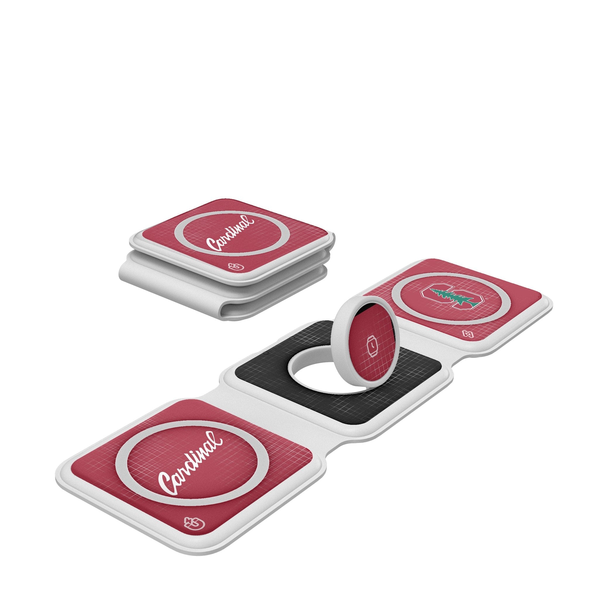 Stanford University Cardinal Hatch Foldable 3 in 1 Charger 1