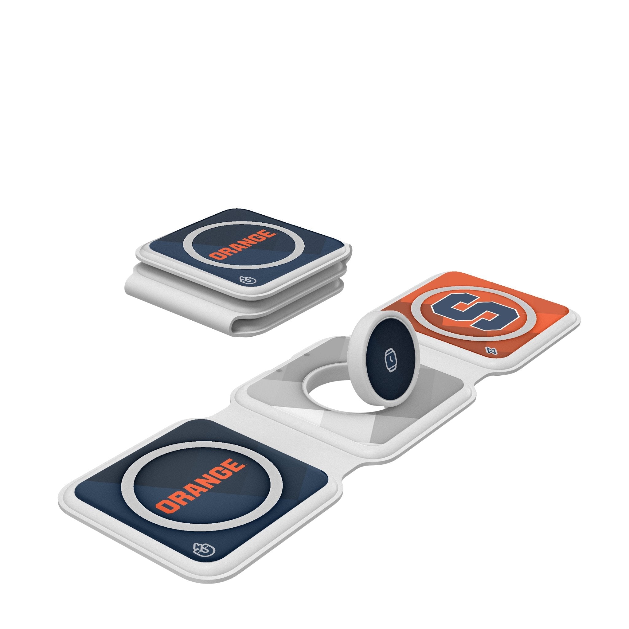 Syracuse University Orange Color Block Foldable 3 in 1 Charger 1