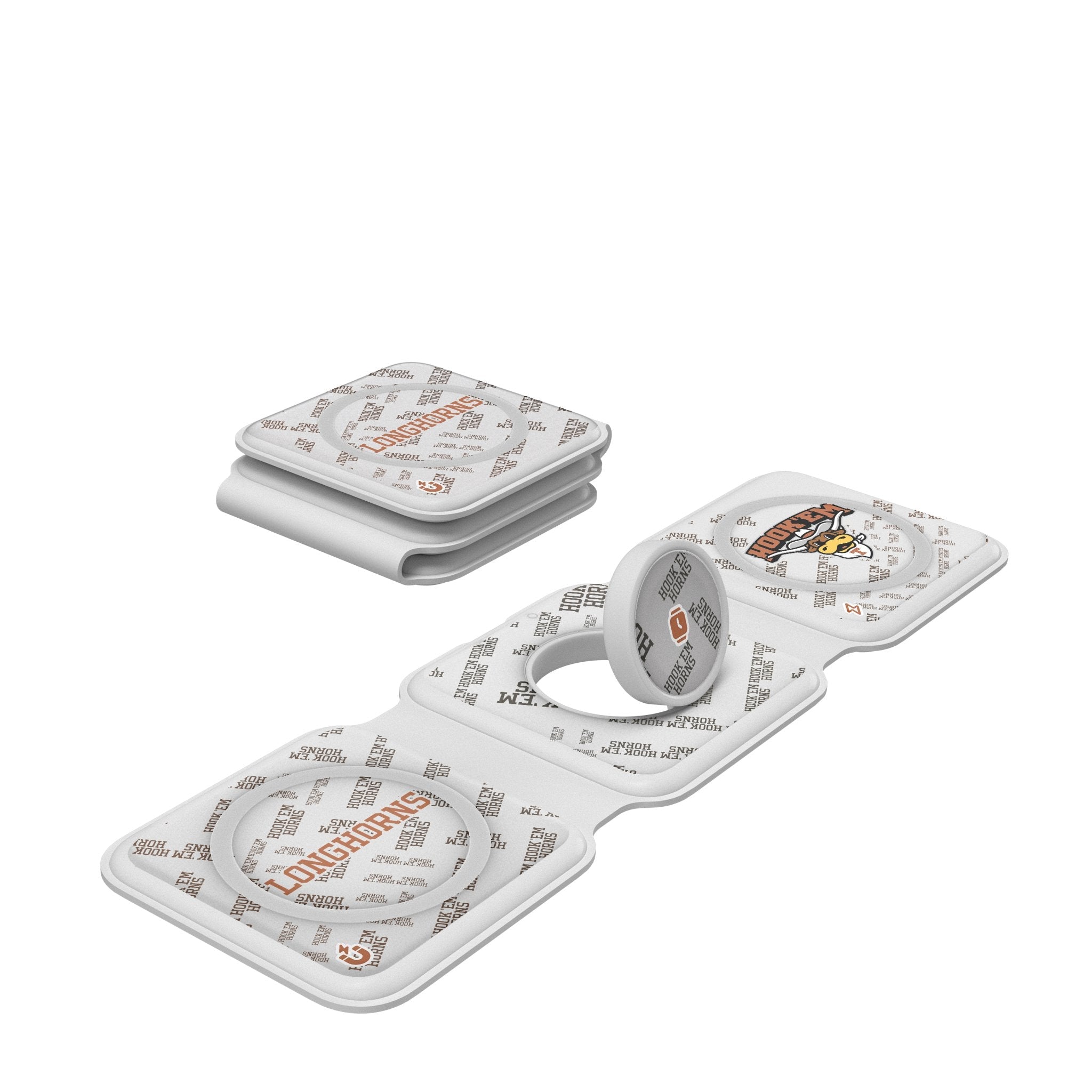 University of Texas Longhorns Quadtile Foldable 3 in 1 Charger 1
