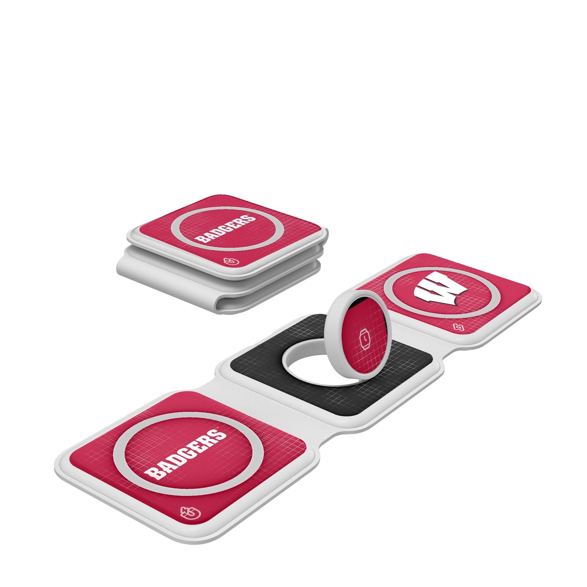University of Wisconsin Badgers Hatch Foldable 3 in 1 Charger 1