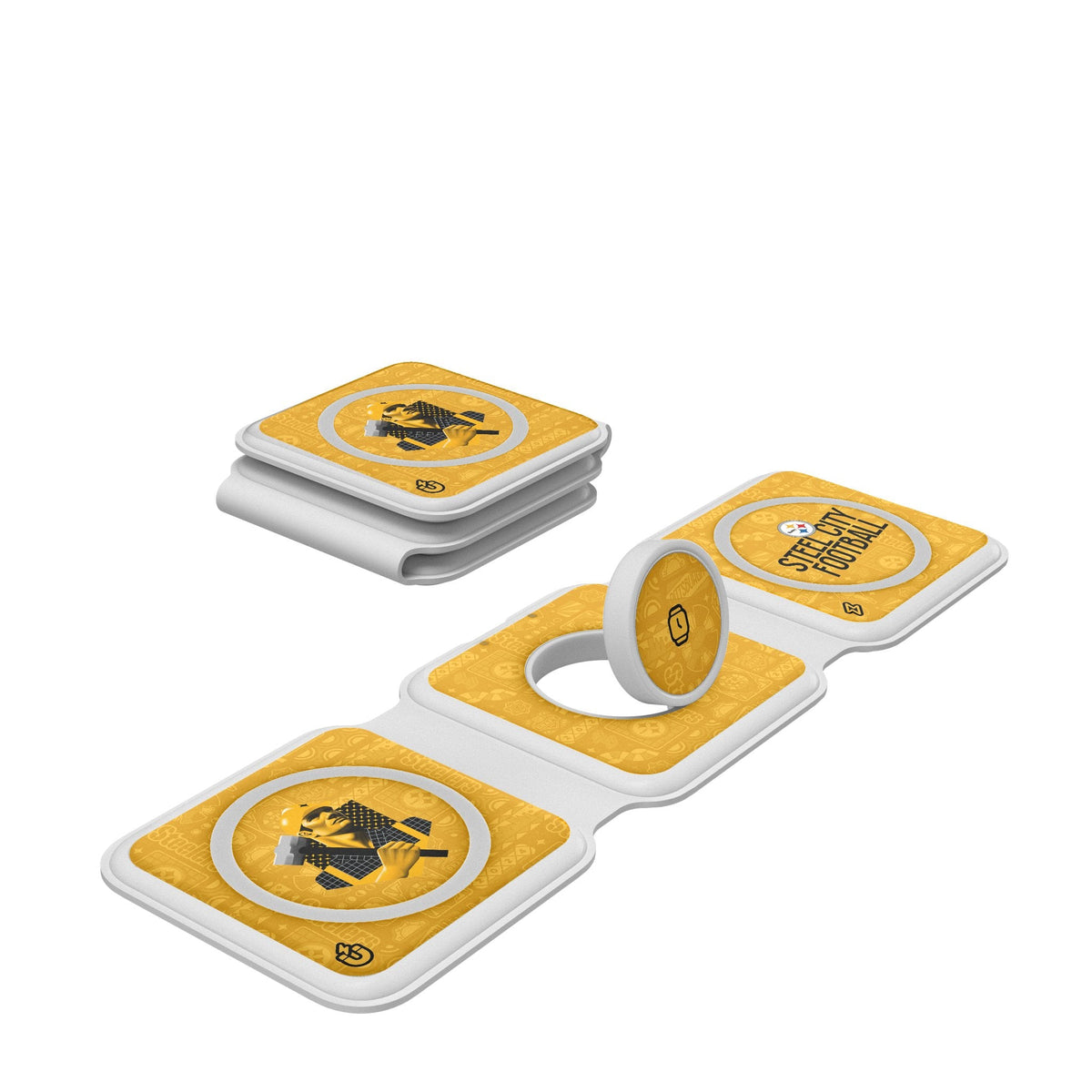 Pittsburgh Steelers 2024 Illustrated Limited Edition Foldable 3 in 1 Charger 1