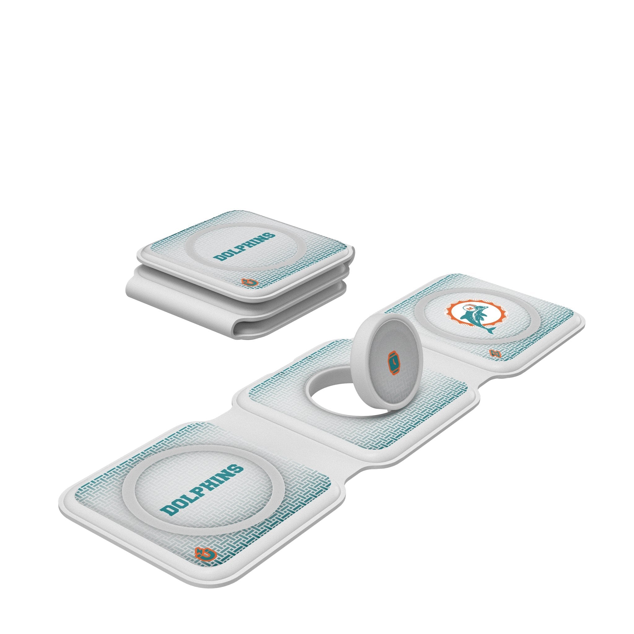 Miami Dolphins 1966-1973 Historic Collection Linen Foldable 3 in 1 Charger 1