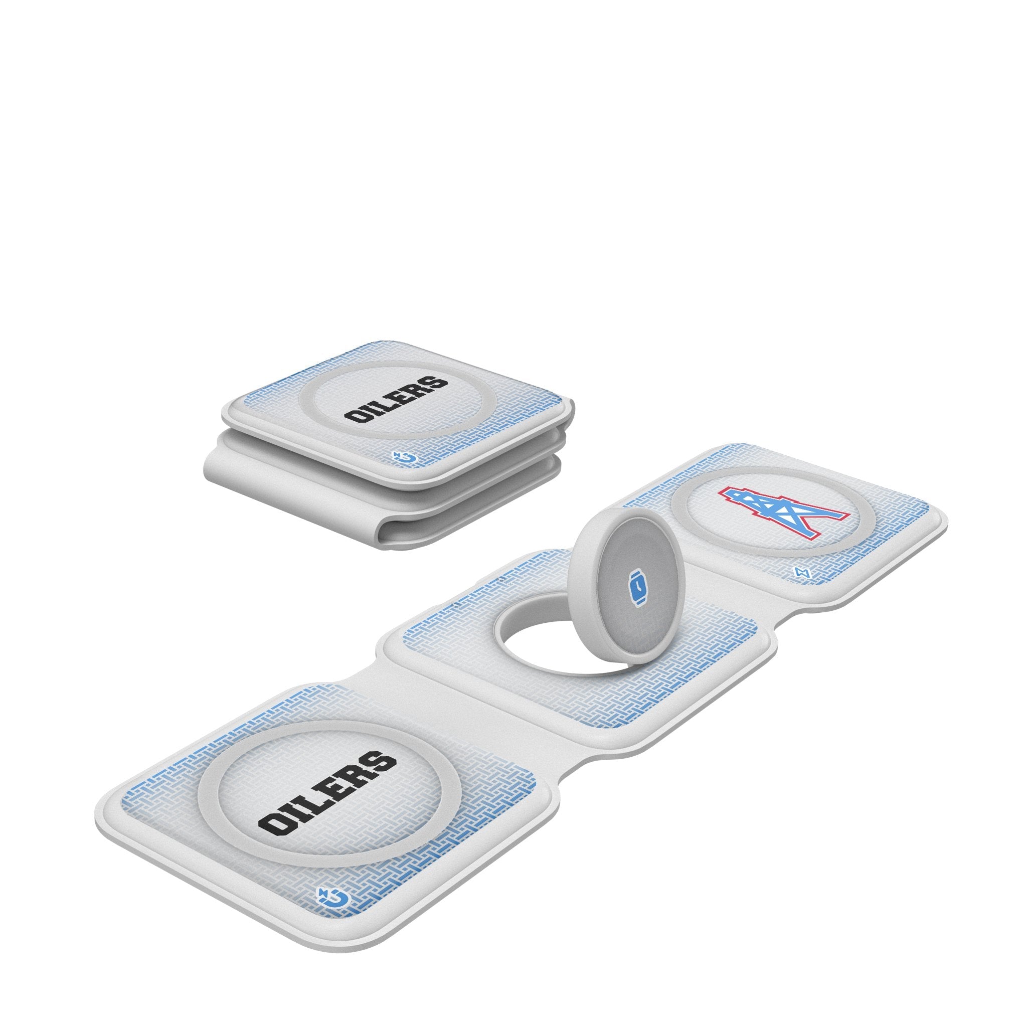 Houston Oilers Historic Collection Linen Foldable 3 in 1 Charger 1