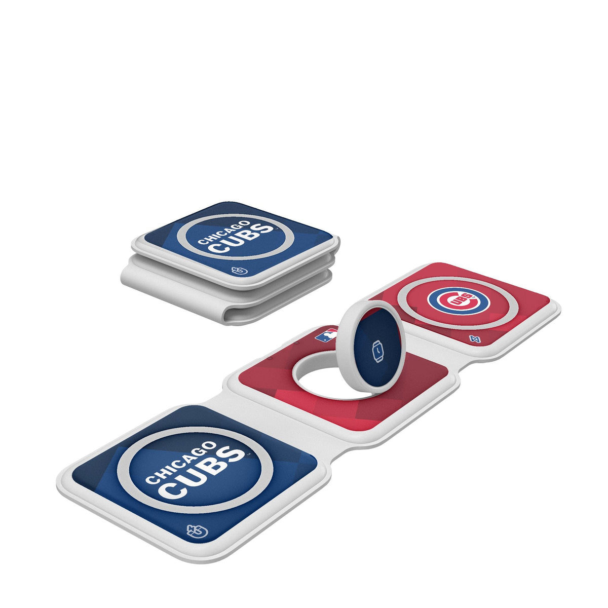 Chicago Cubs Color Block Foldable 3 in 1 Charger 1