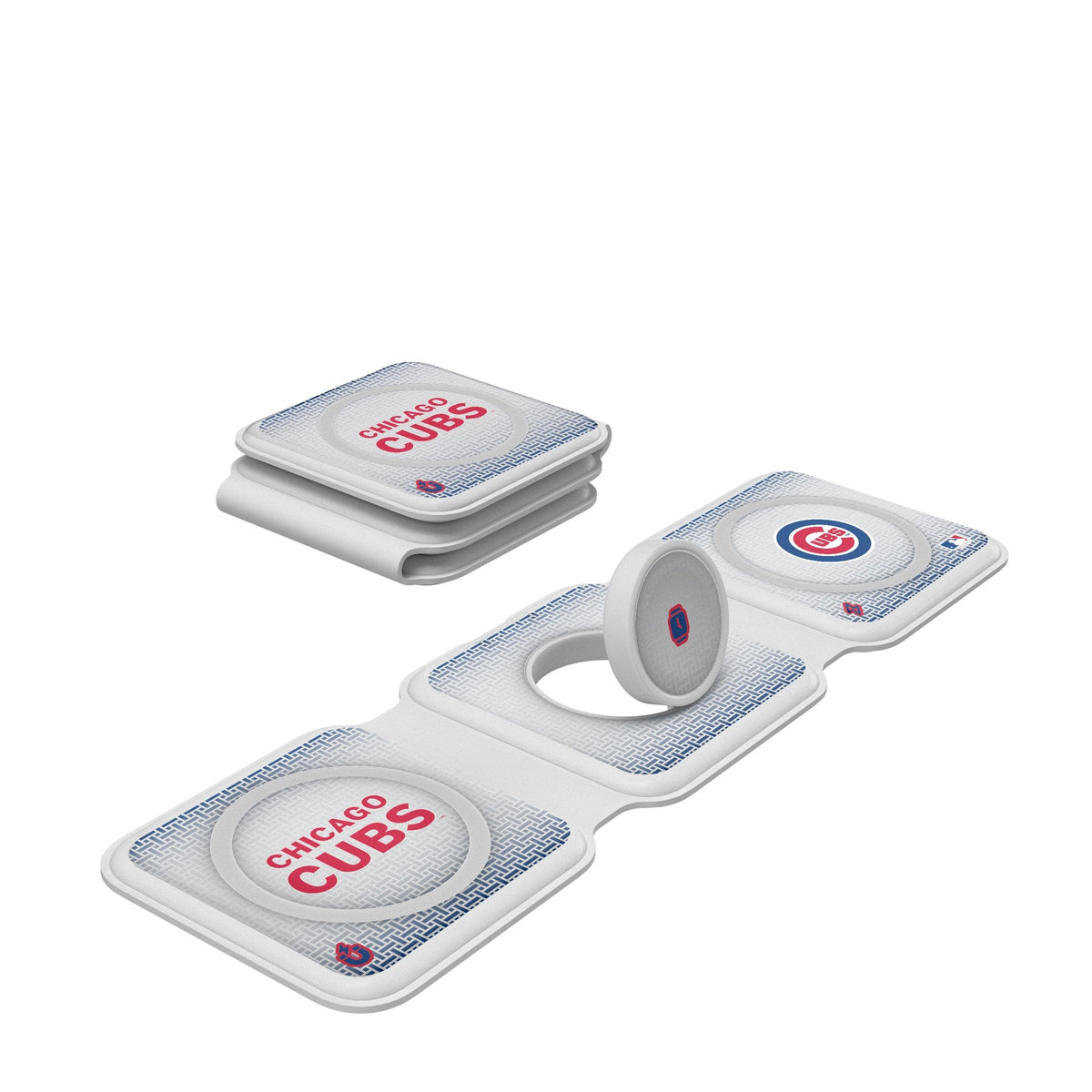 Chicago Cubs Linen Foldable 3 in 1 Charger 1