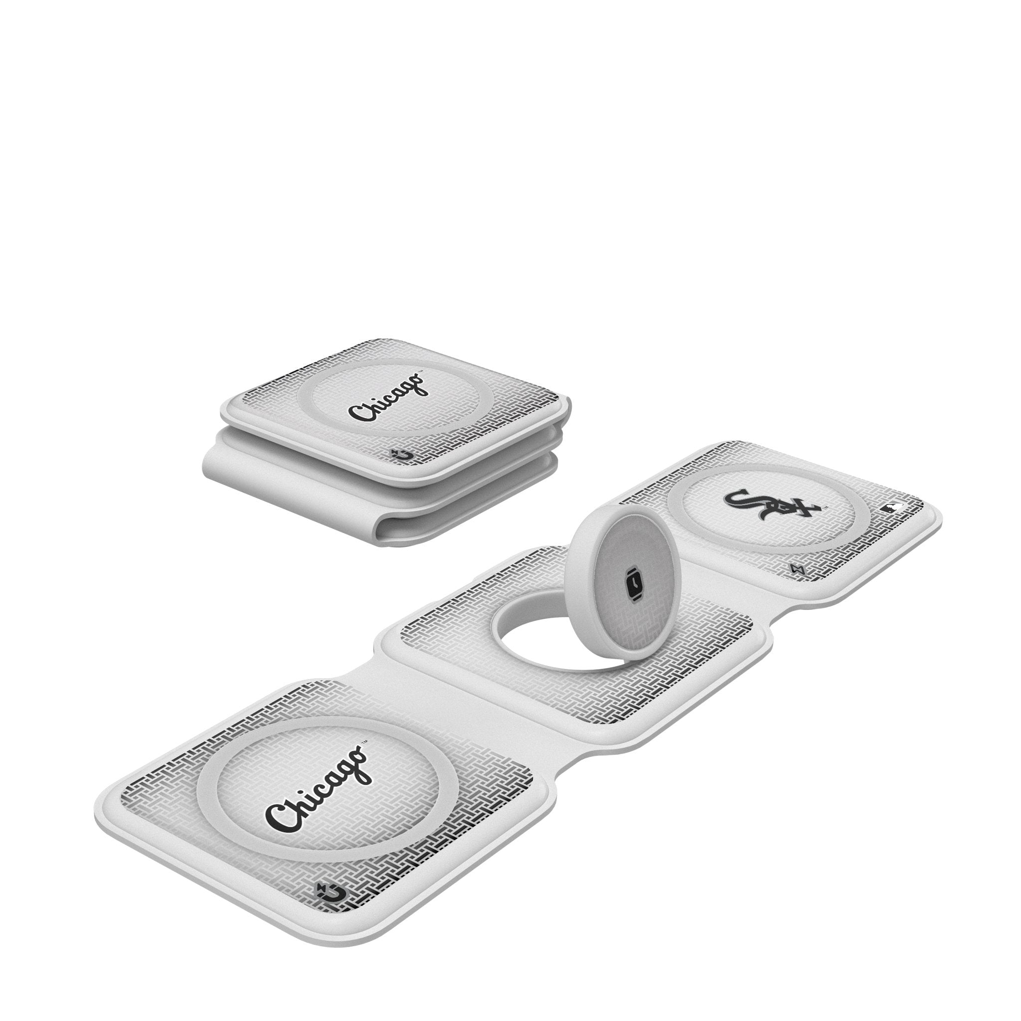 Chicago White Sox Linen Foldable 3 in 1 Charger 1