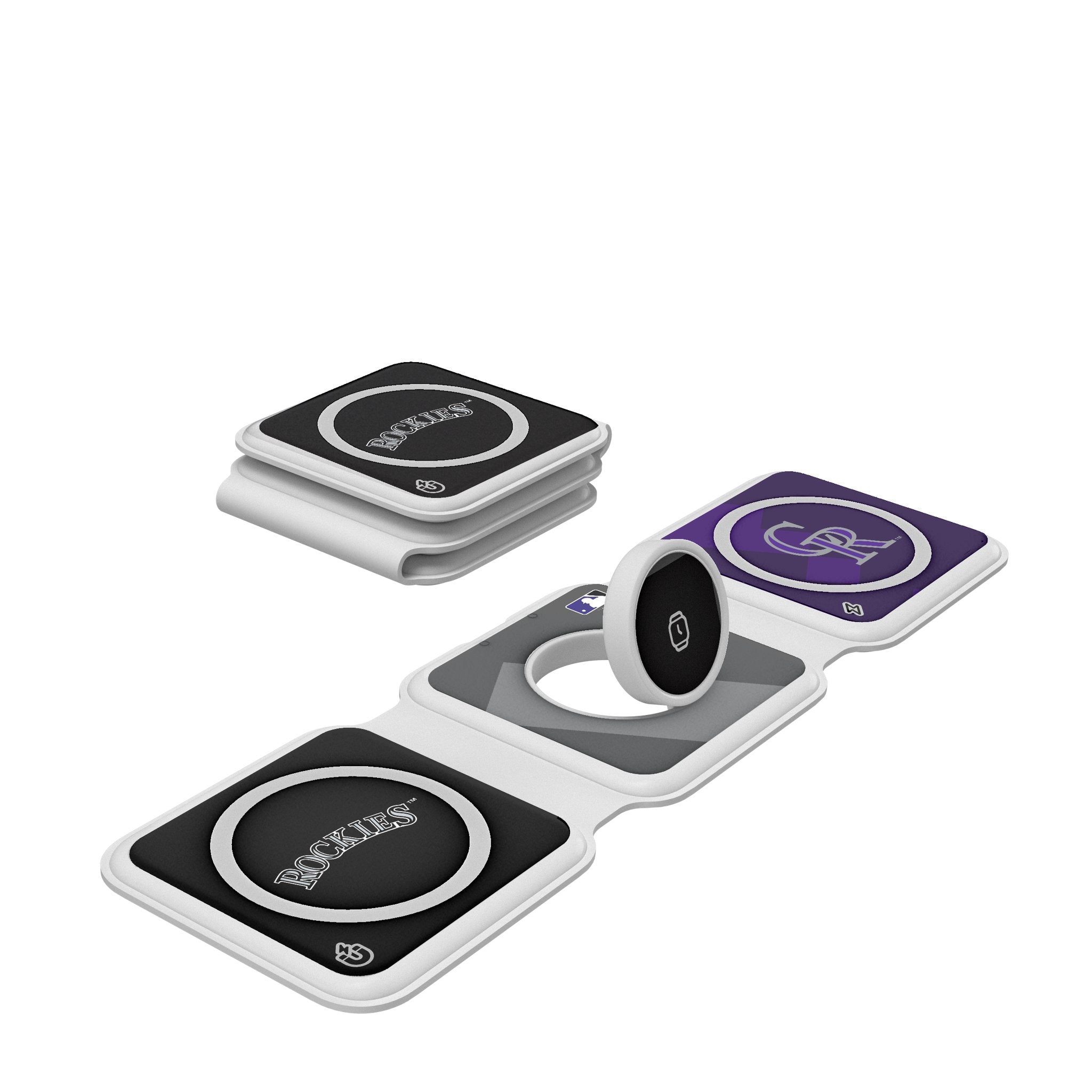 Colorado Rockies Color Block Foldable 3 in 1 Charger 1