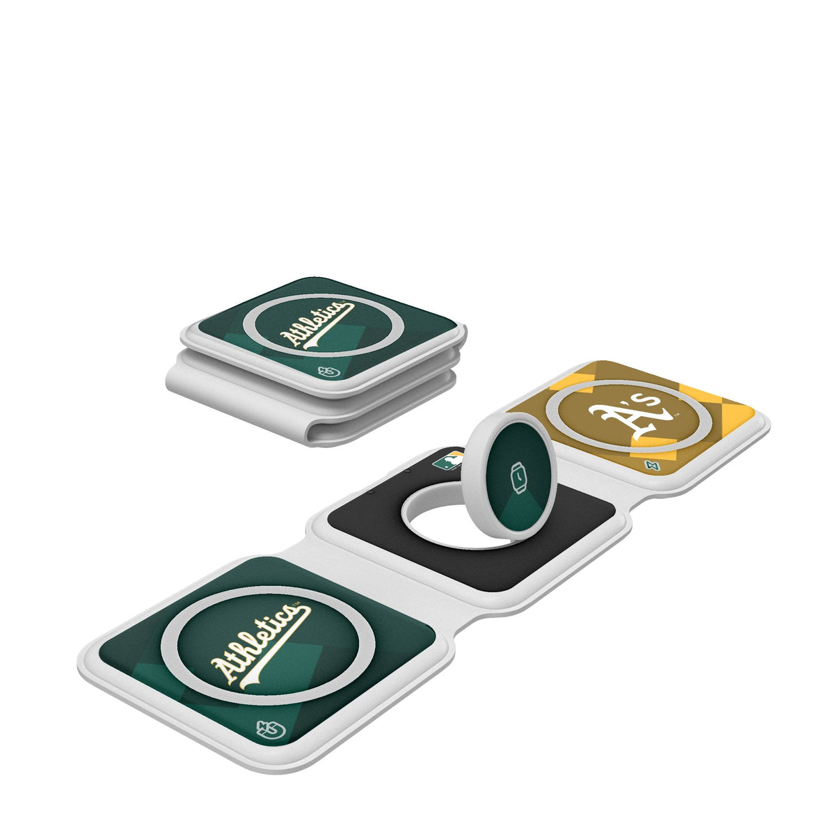 Oakland Athletics Color Block Foldable 3 in 1 Charger 1