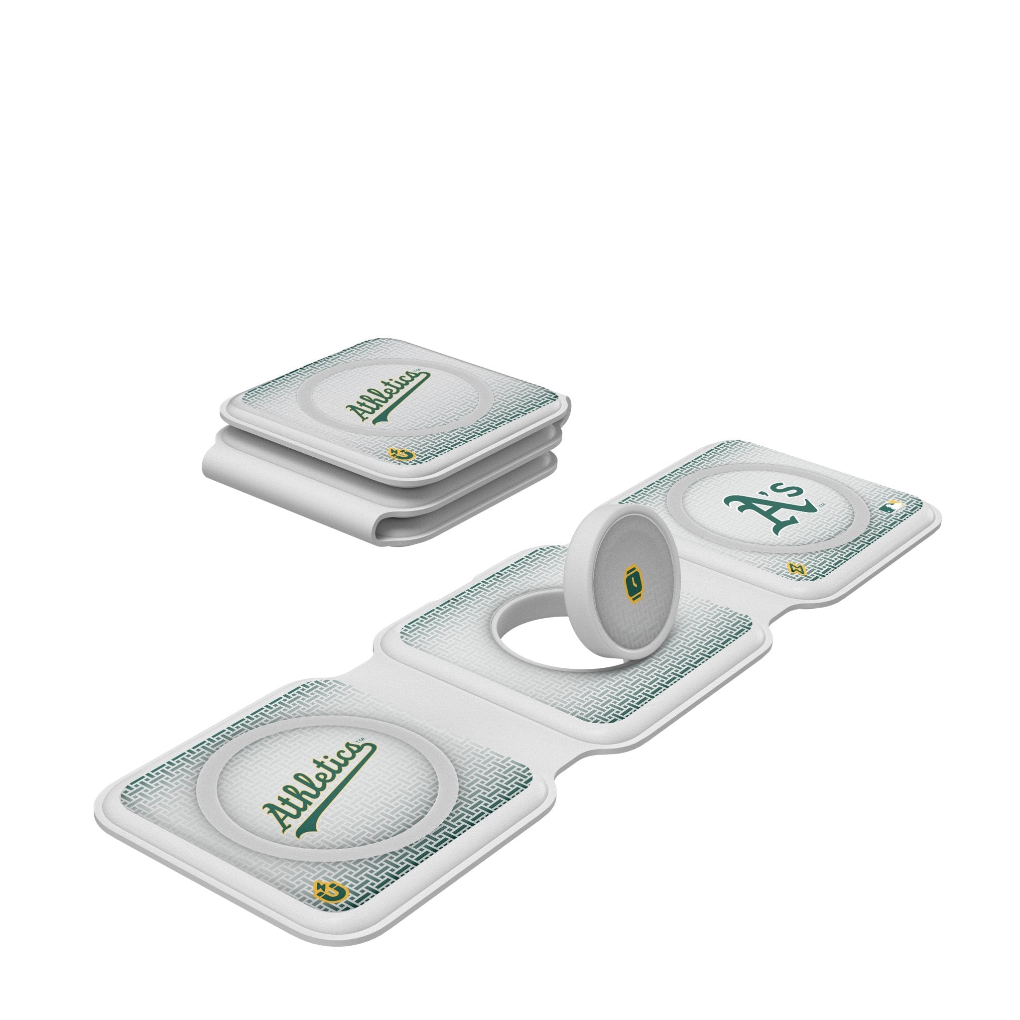 Oakland Athletics Linen Foldable 3 in 1 Charger 1