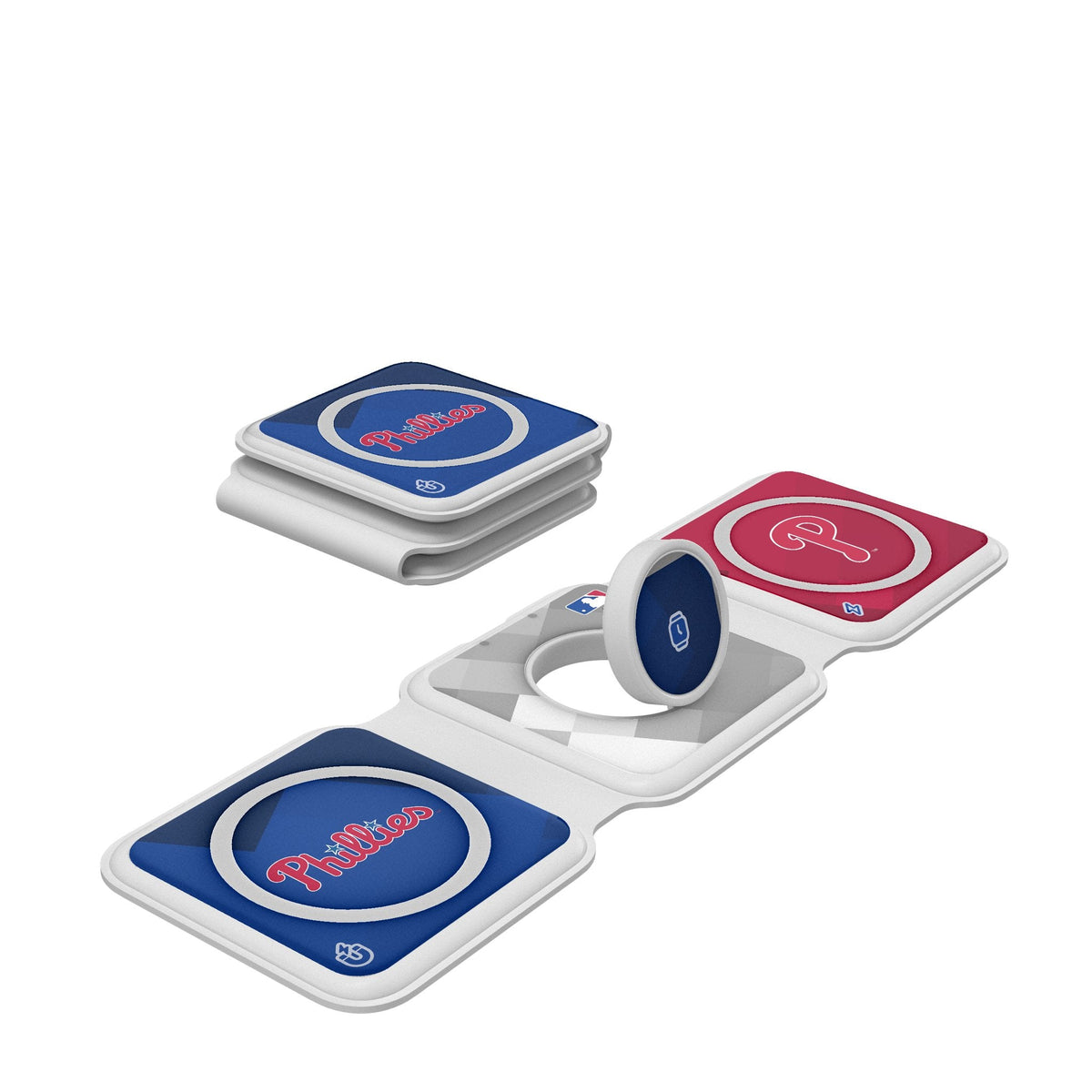 Philadelphia Phillies Color Block Foldable 3 in 1 Charger 1
