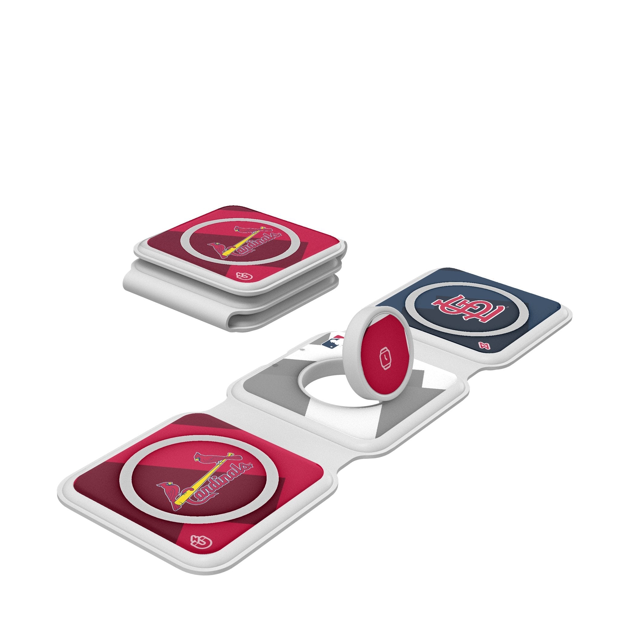 St Louis Cardinals Color Block Foldable 3 in 1 Charger