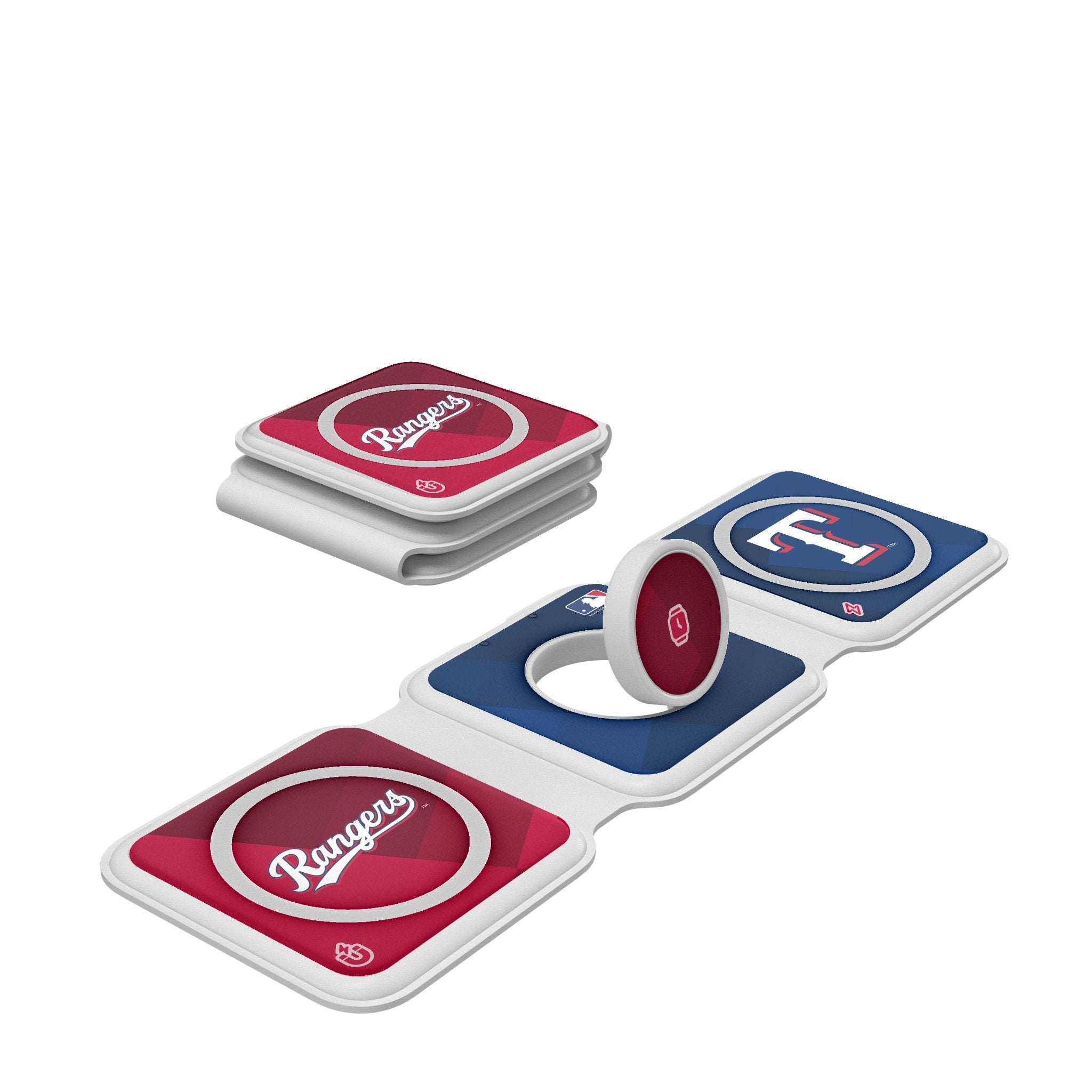 Texas Rangers Color Block Foldable 3 in 1 Charger 1