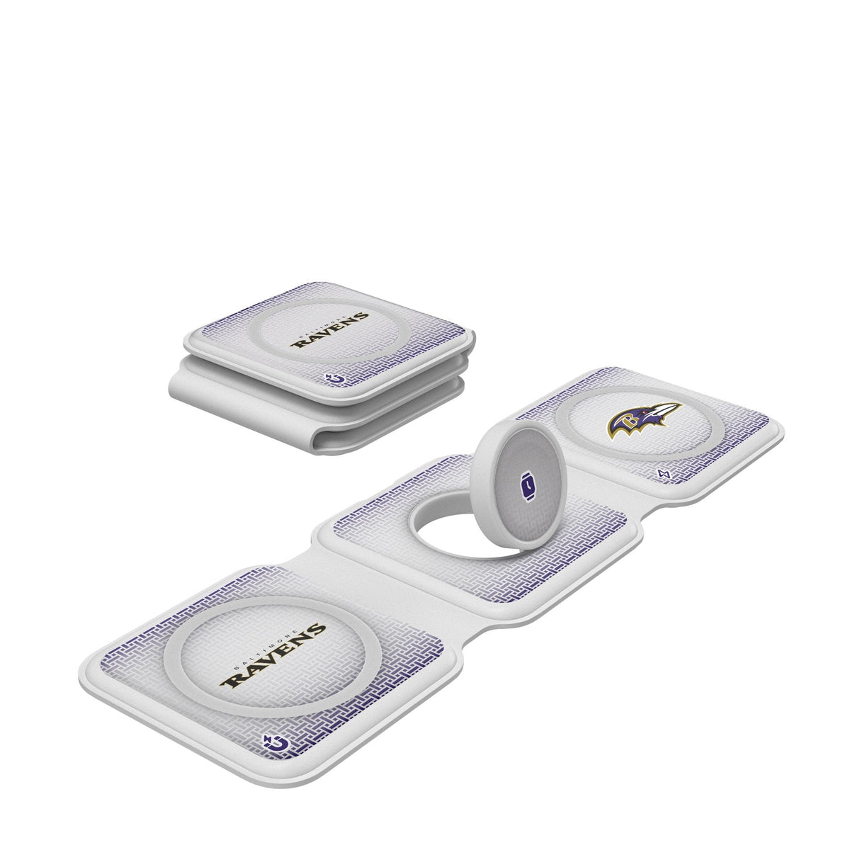 Baltimore Ravens Linen Foldable 3 in 1 Charger 1