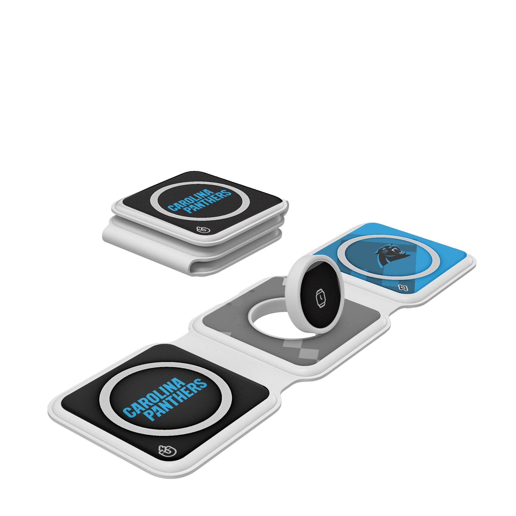 Carolina Panthers Color Block Foldable 3 in 1 Charger 1