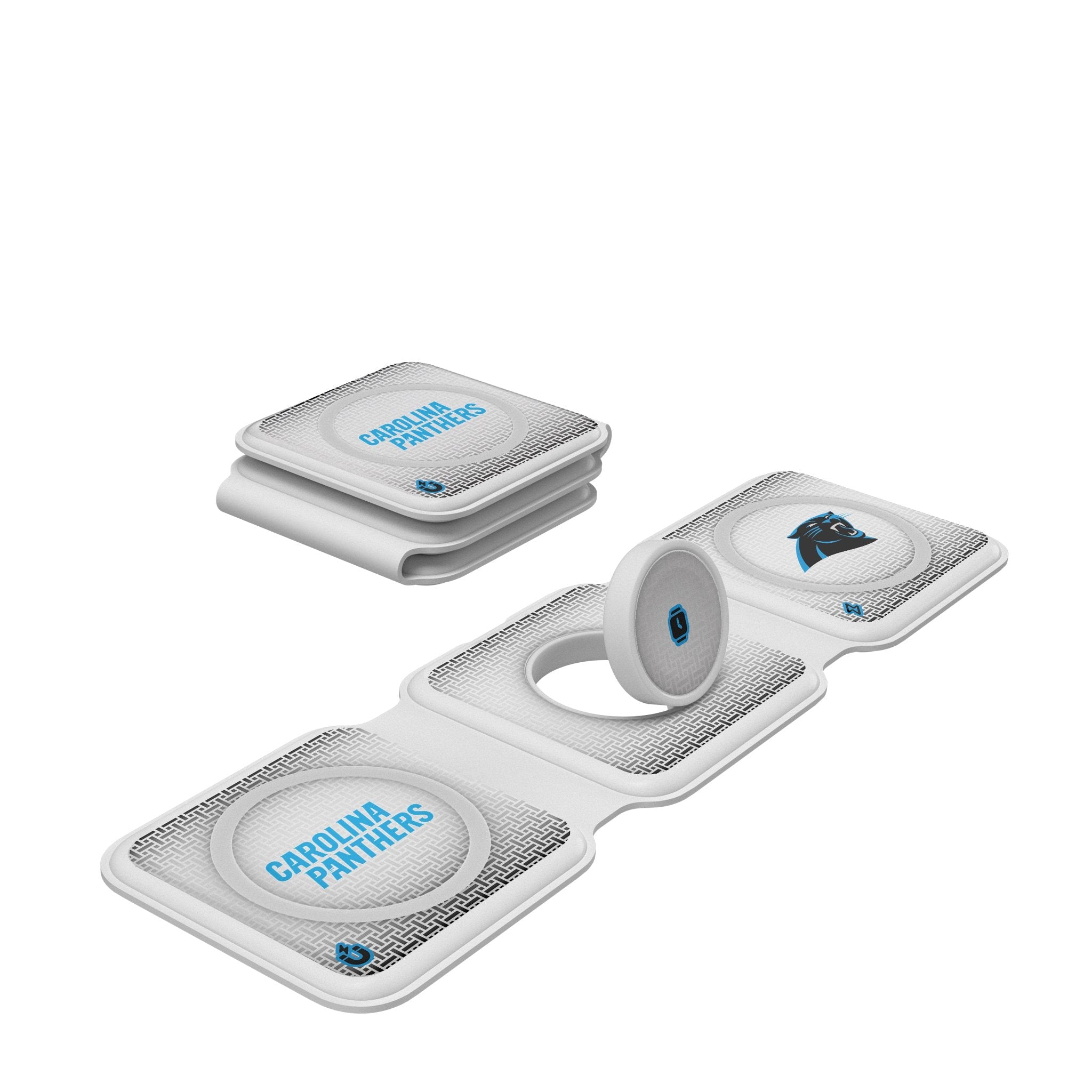 Carolina Panthers Linen Foldable 3 in 1 Charger 1