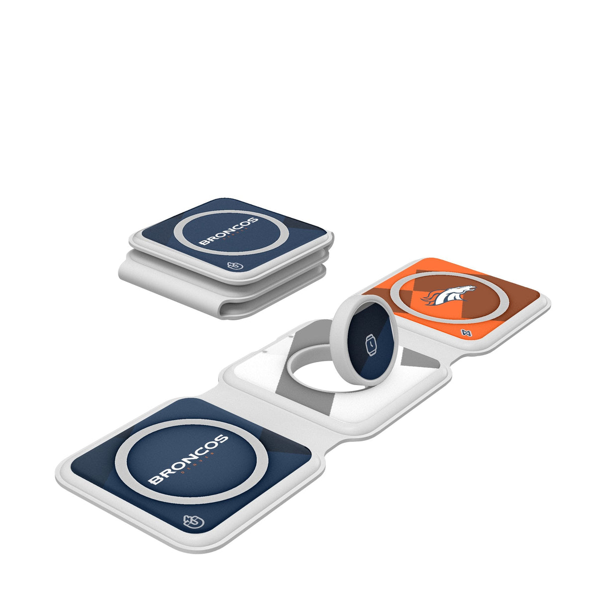 Denver Broncos Color Block Foldable 3 in 1 Charger 1