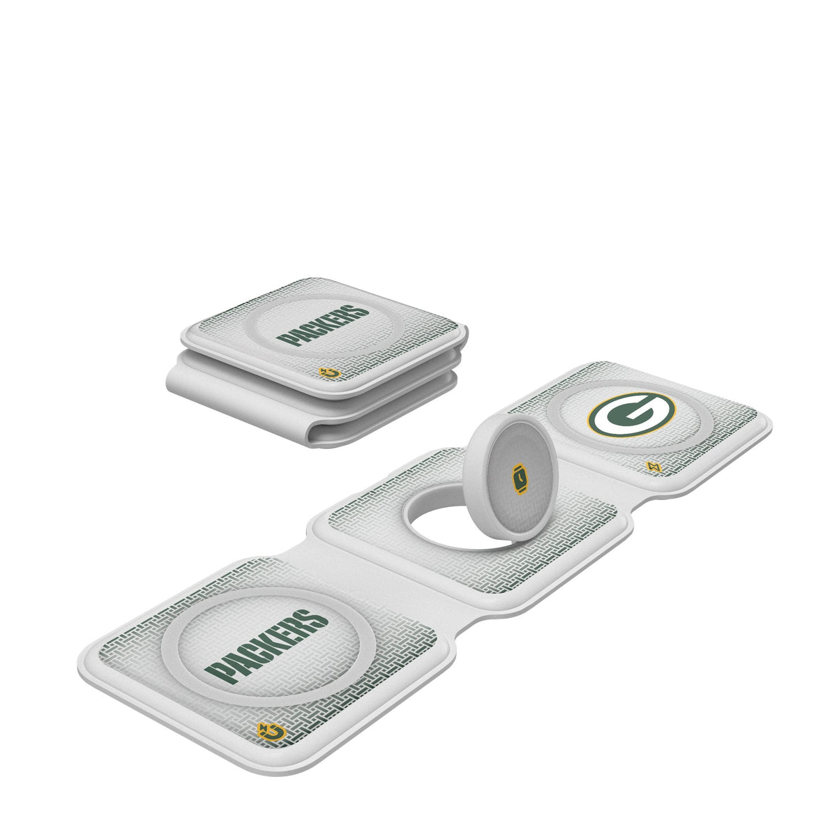 Green Bay Packers Linen Foldable 3 in 1 Charger 1