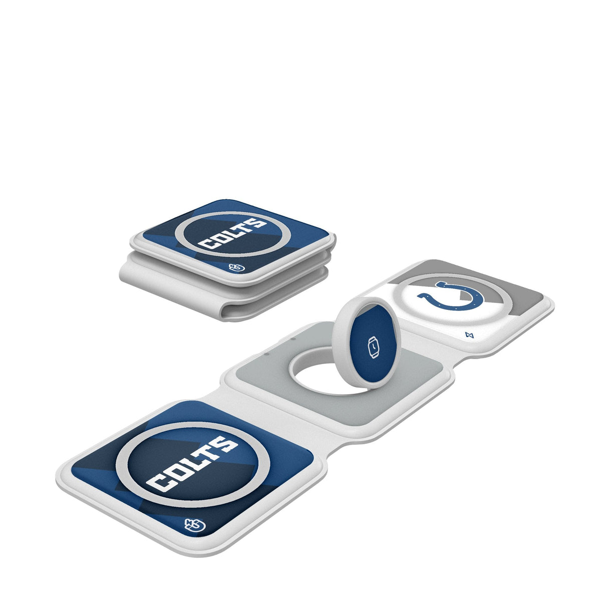 Indianapolis Colts Color Block Foldable 3 in 1 Charger 1