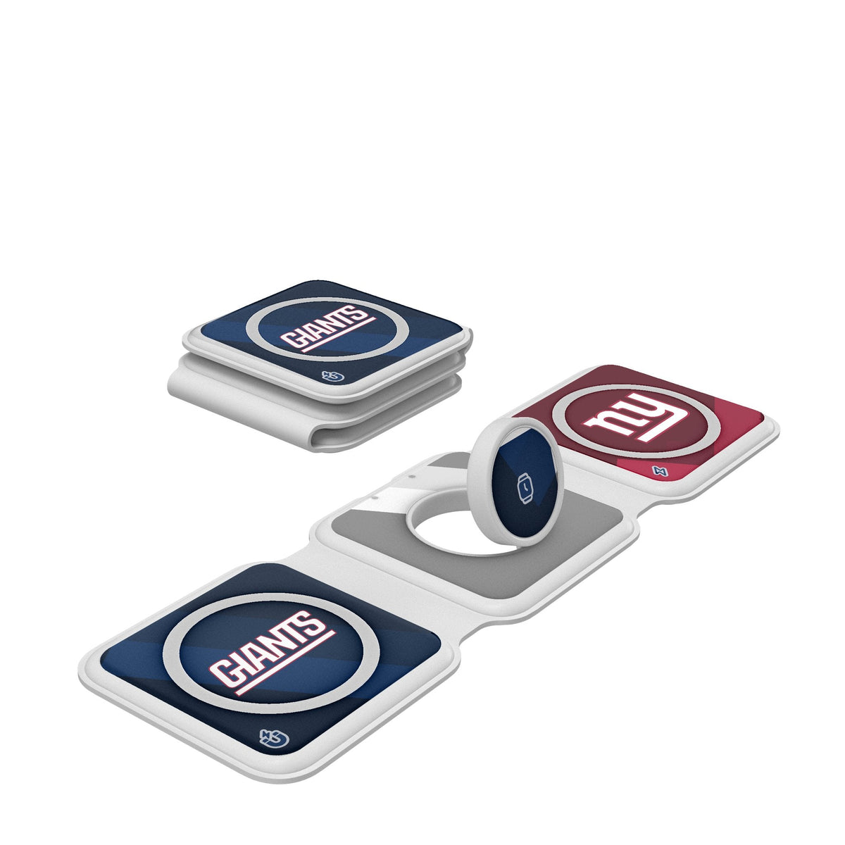 New York Giants Color Block Foldable 3 in 1 Charger 1