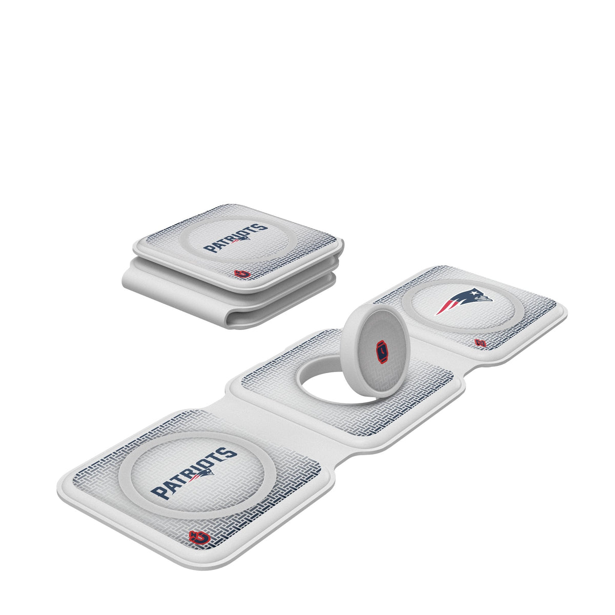 New England Patriots Linen Foldable 3 in 1 Charger 1