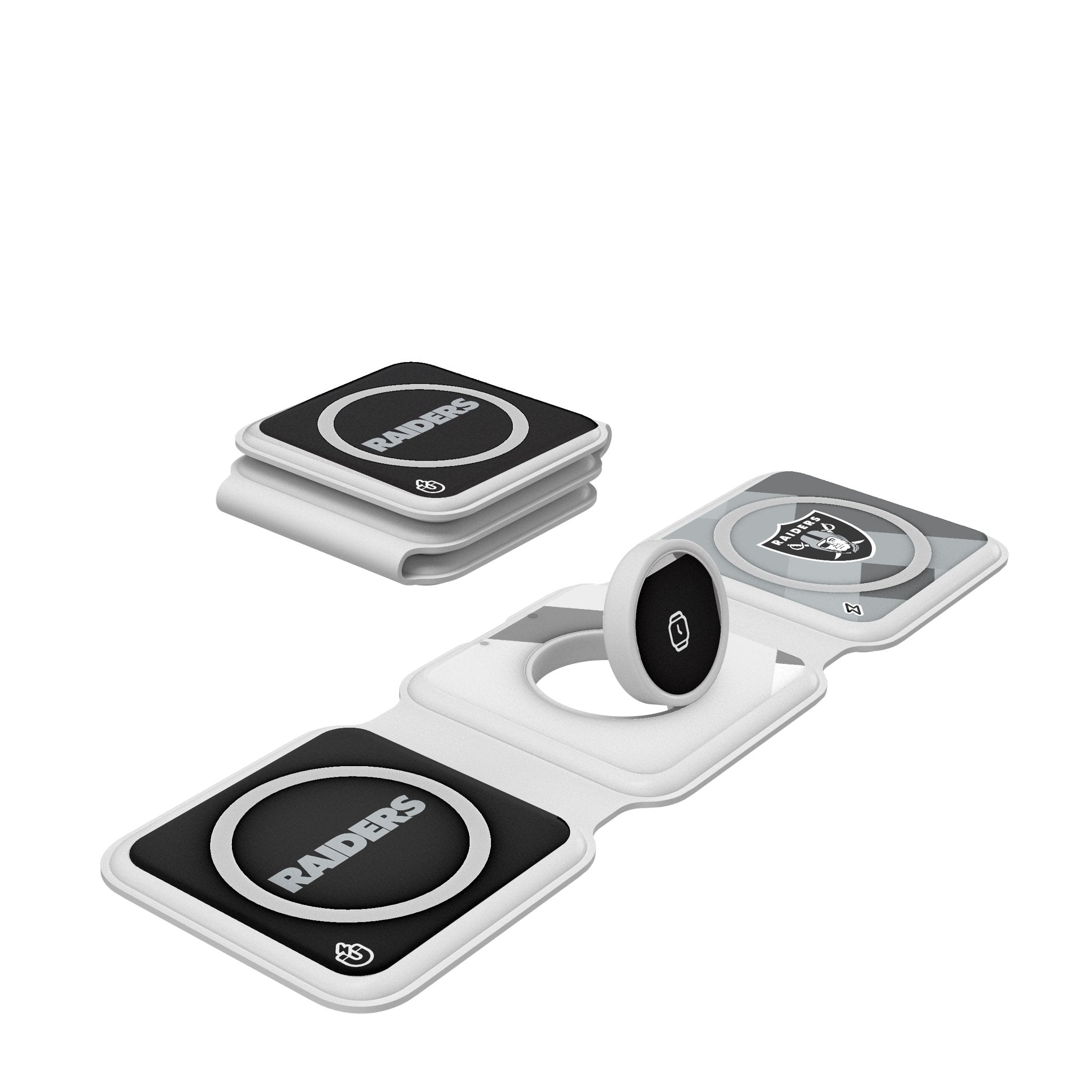 Las Vegas Raiders Color Block Foldable 3 in 1 Charger 1