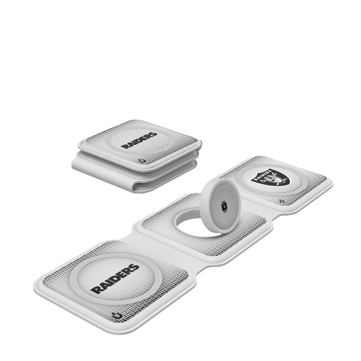 Las Vegas Raiders Linen Foldable 3 in 1 Charger 1