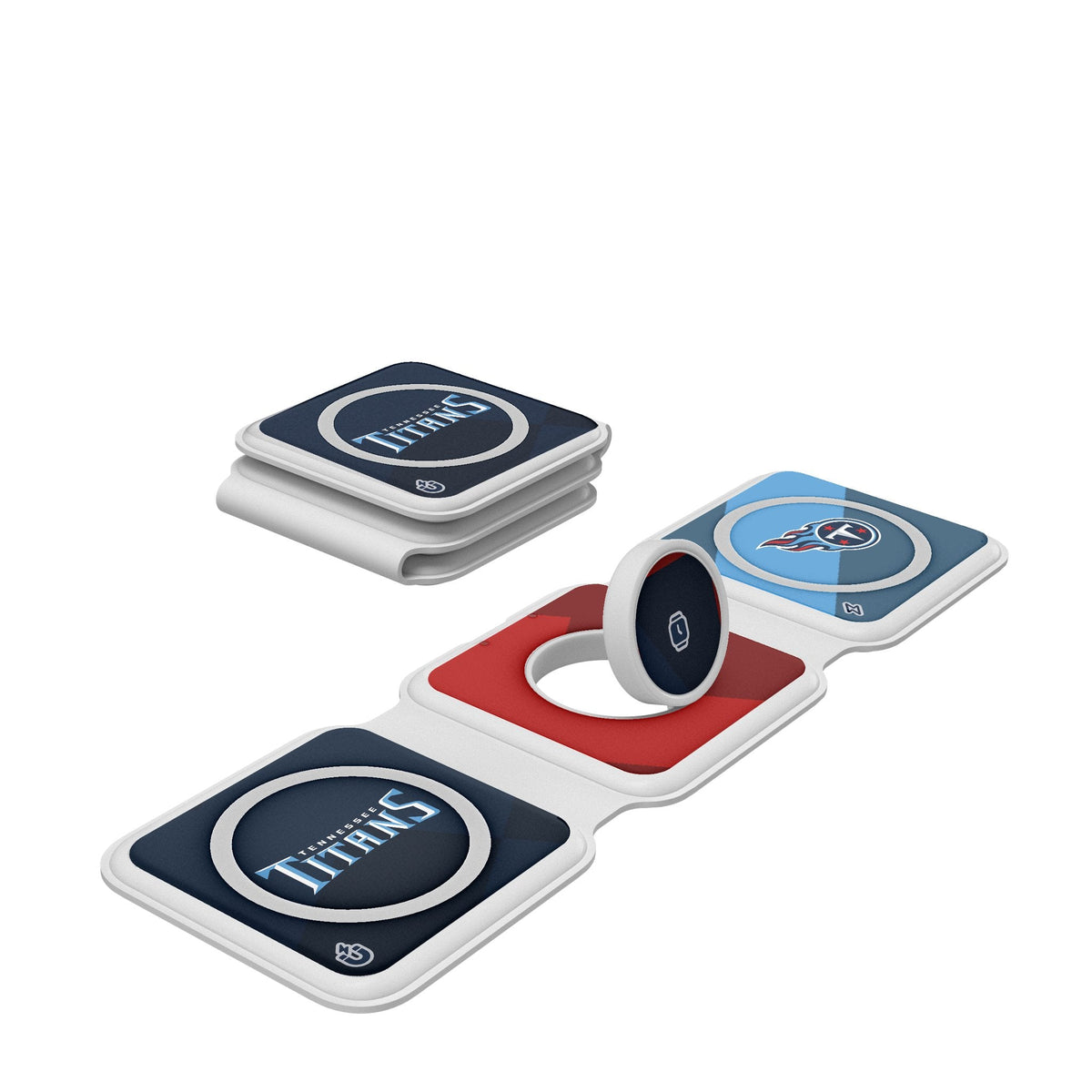 Tennessee Titans Color Block Foldable 3 in 1 Charger 1