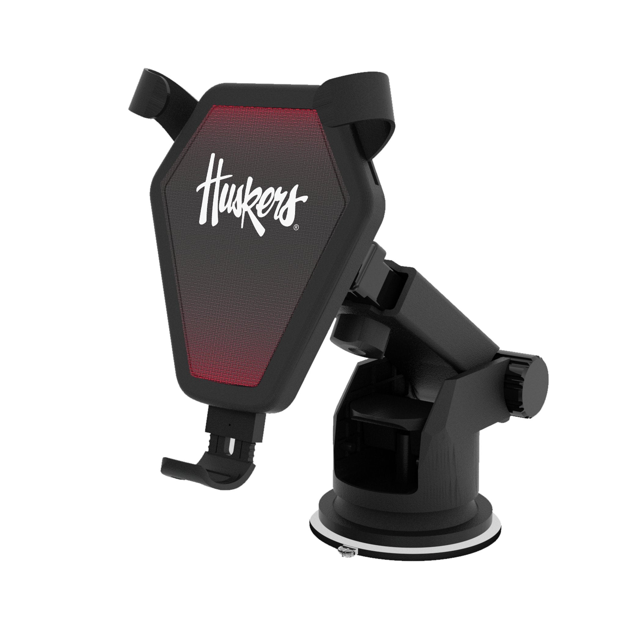 University of Nebraska Huskers Linen Wireless Car Charger 1