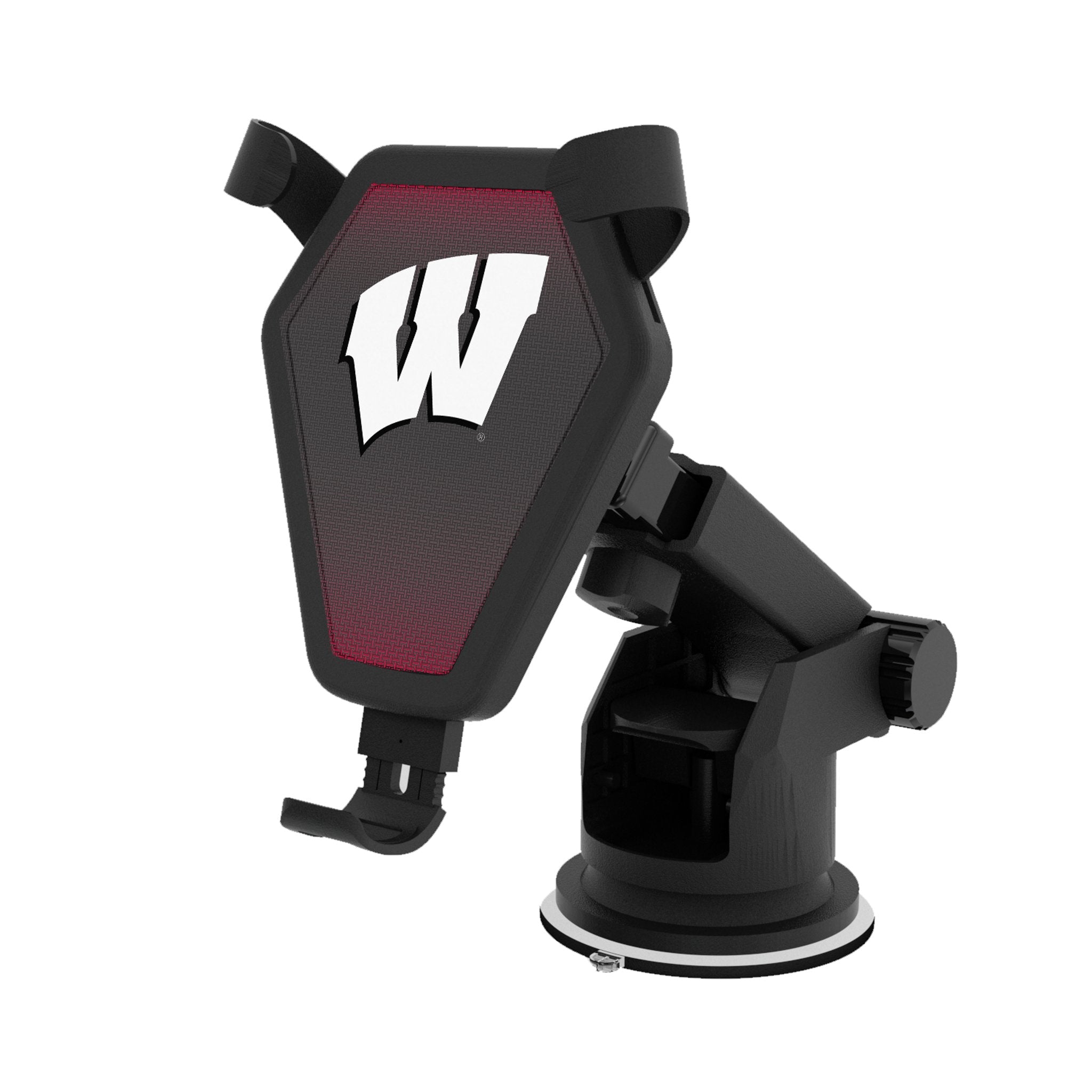 University of Wisconsin Badgers Linen Wireless Car Charger 1