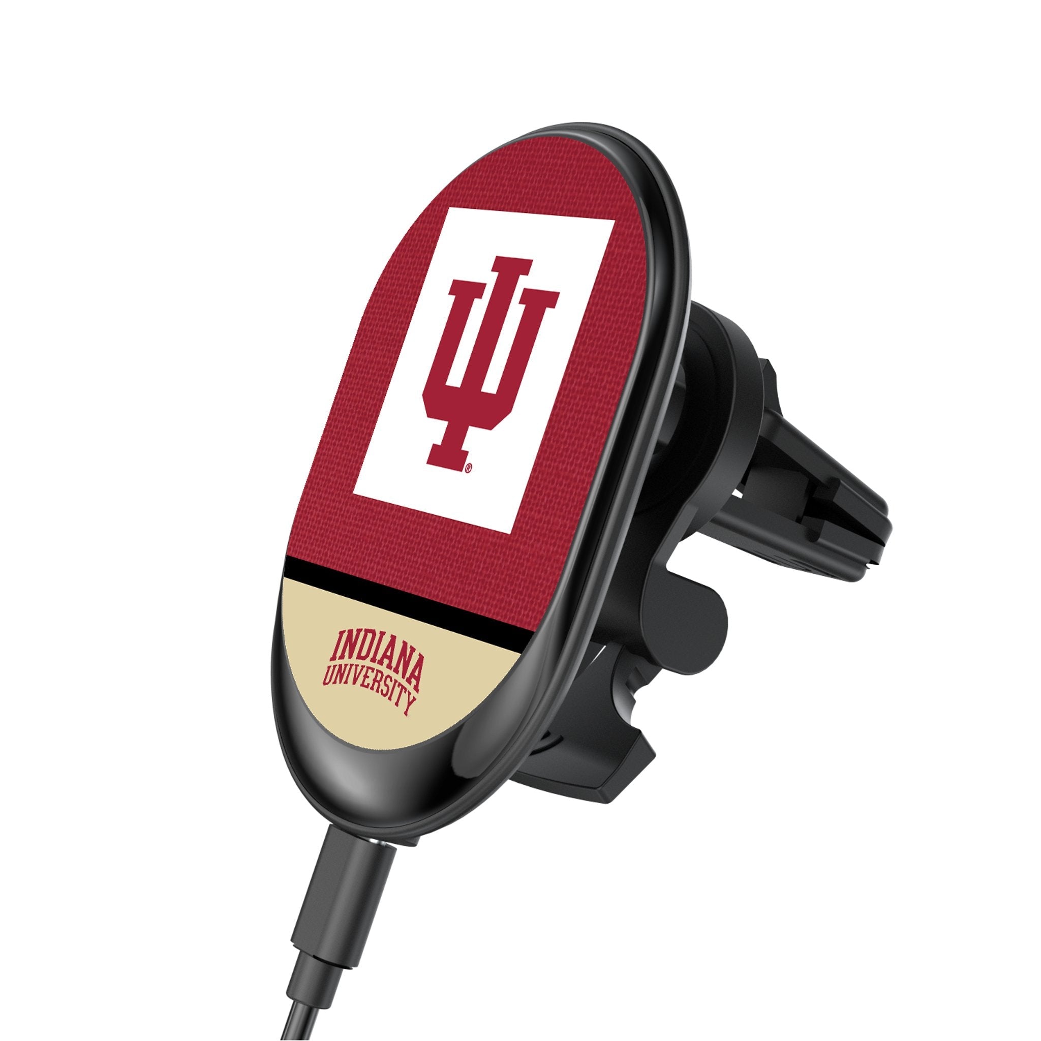 Indiana University Hoosiers Endzone Solid Wireless Mag Car Charger 1