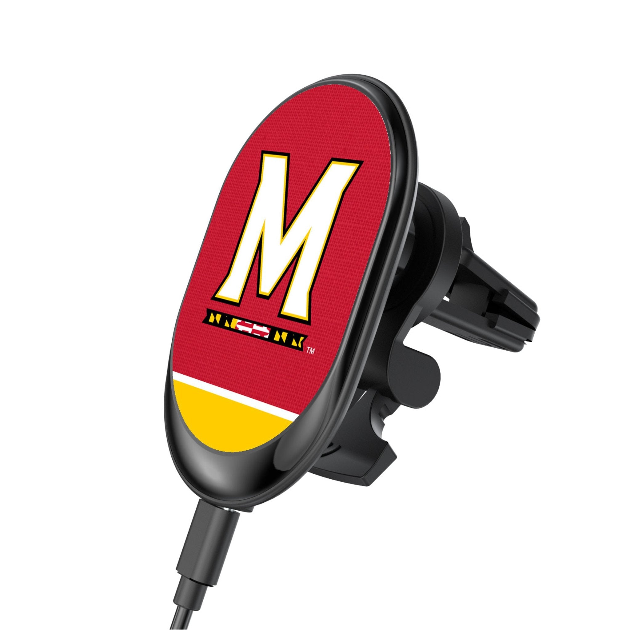 University of Maryland Terrapins Endzone Solid Wireless Mag Car Charger 1
