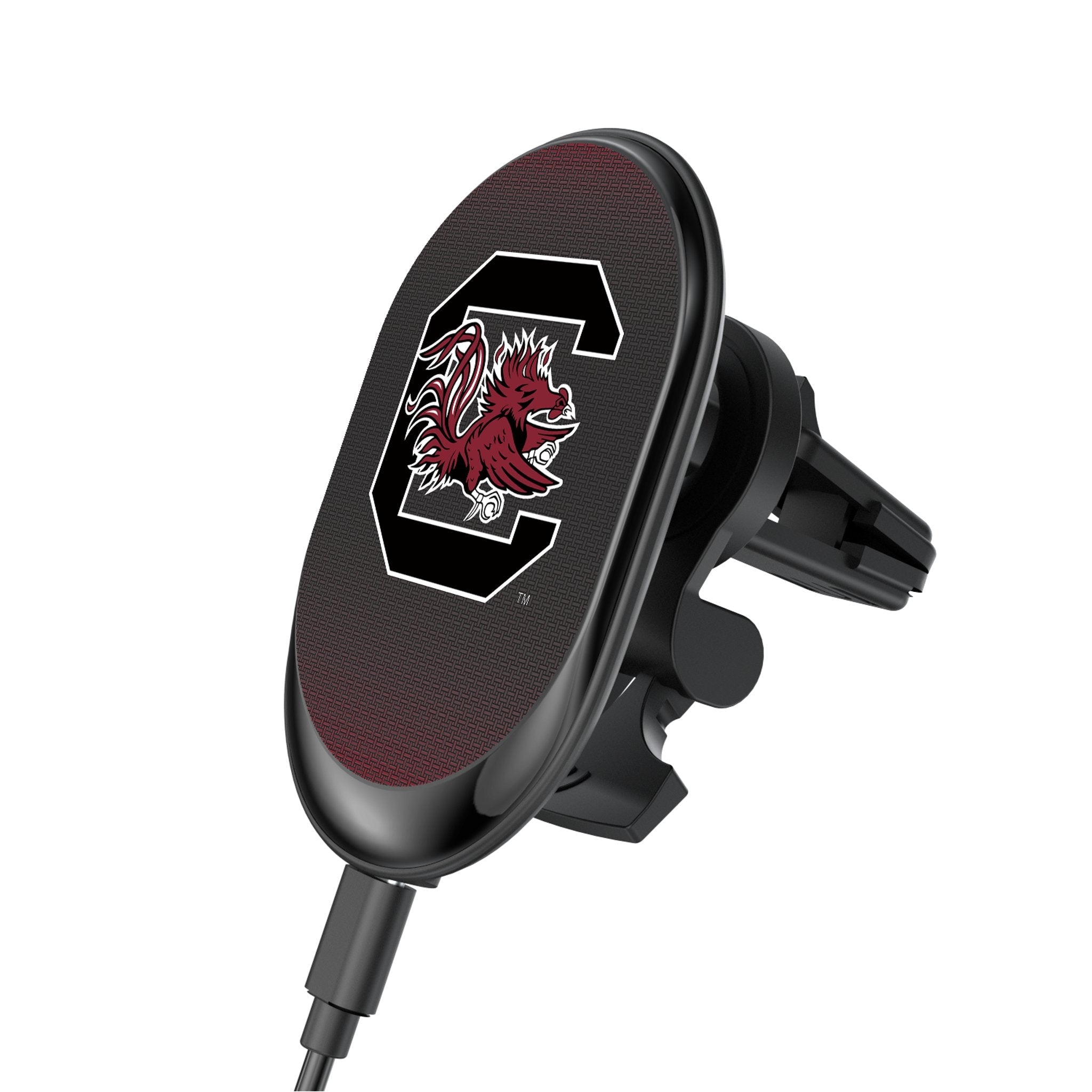 University of South Carolina Gamecocks Linen Wireless Mag Car Charger 1