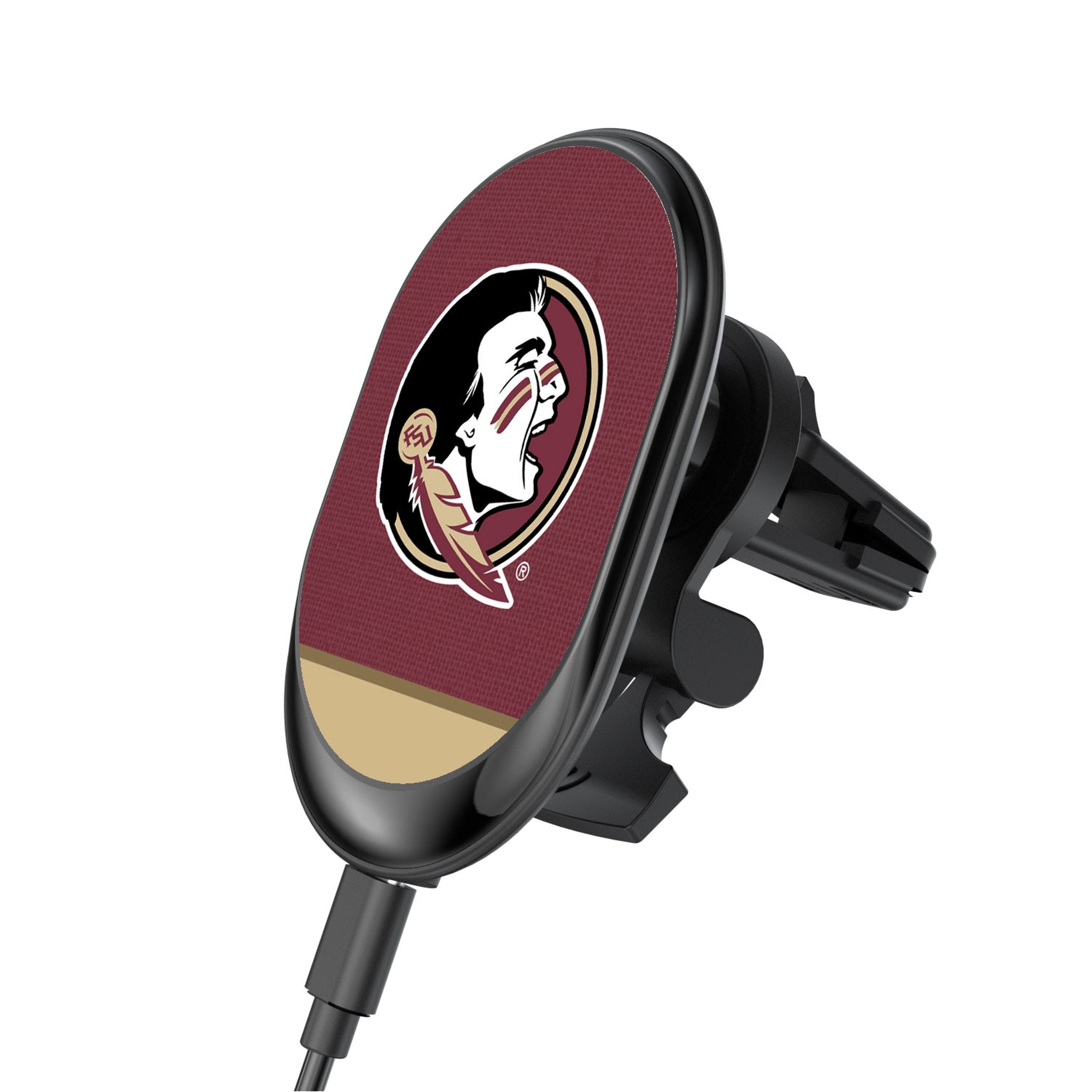Florida State University Seminoles Endzone Solid Wireless Mag Car Charger 1